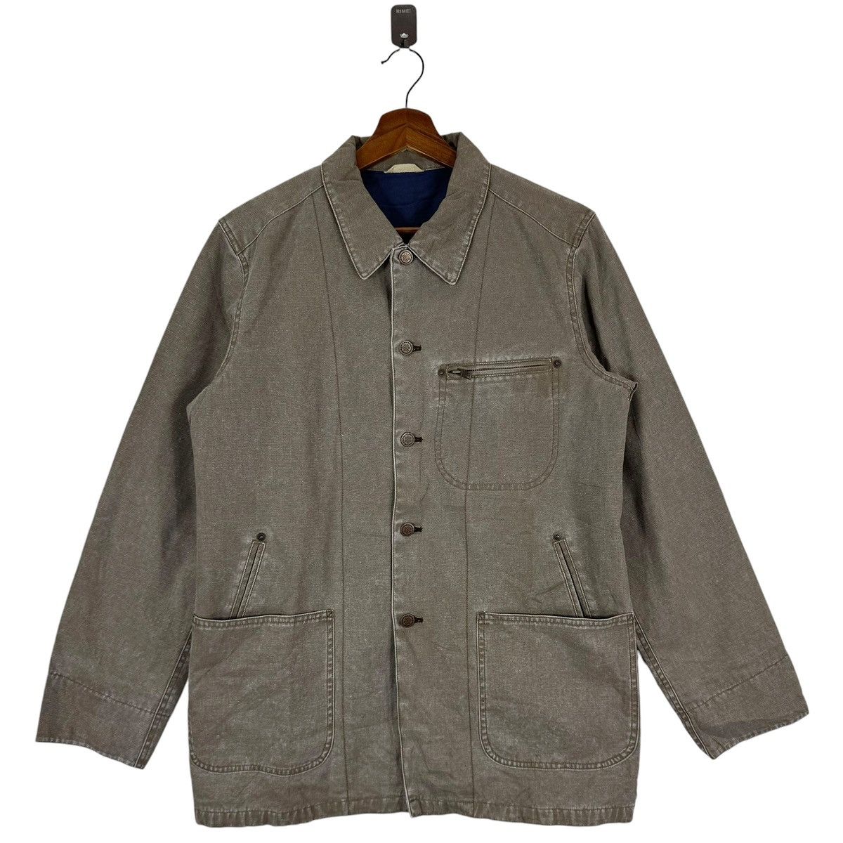 Vintage VINTAGE UNKNOW BRAND WORKERS CHORE DENIM JACKET Size US M / EU 48-50 / 2 - 1 Thumbnail