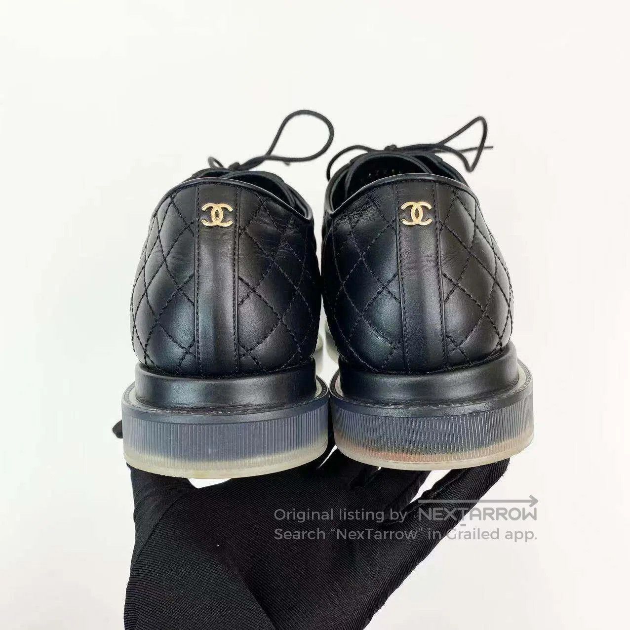 Chanel Chanel Double C logo diamond plaid platform Oxford shoes| Size US 8.5 / IT 38.5 - 5 Thumbnail