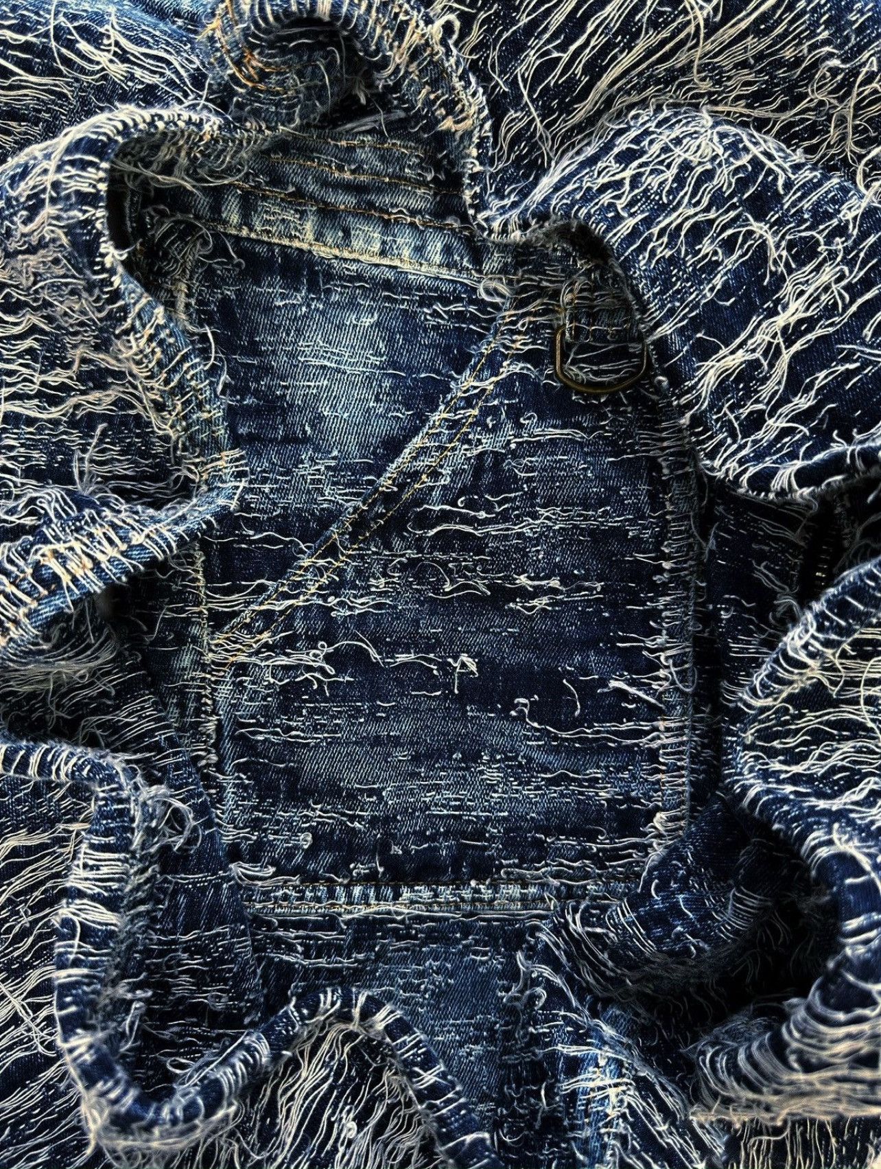Blackmeans AW15 Blackmeans Artisanal ‘Boro’ Thrashed Blue Denim Size US 31 - 5 Thumbnail