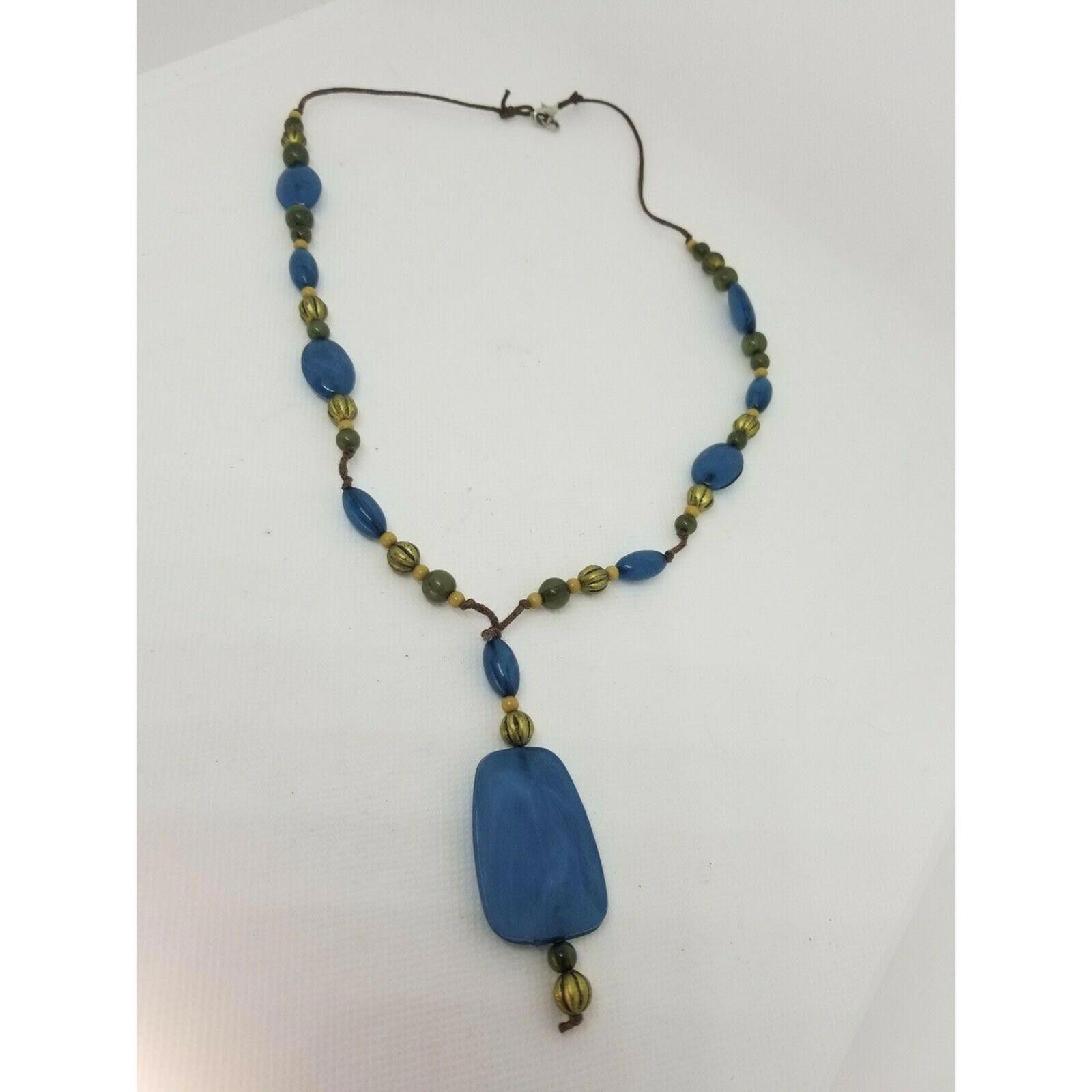 Handmade Handmade Necklace turquoise aqua teal beads Big Long Size ONE SIZE - 9 Thumbnail