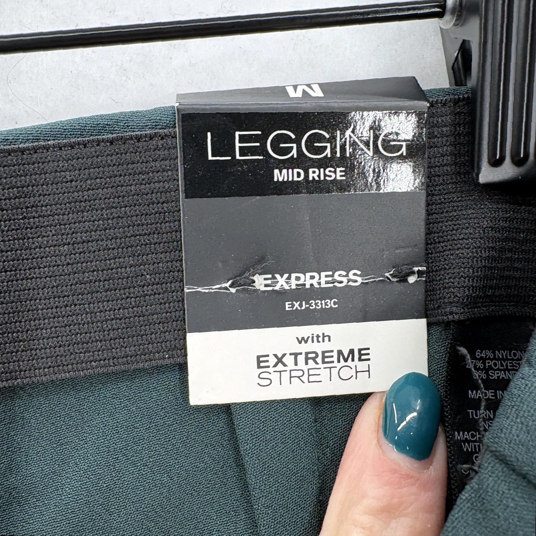 Express Express Leggings Womens Medium Green Mid Rise Ankle Pants NWT Size 32" / US 10 / IT 46 - 7 Thumbnail