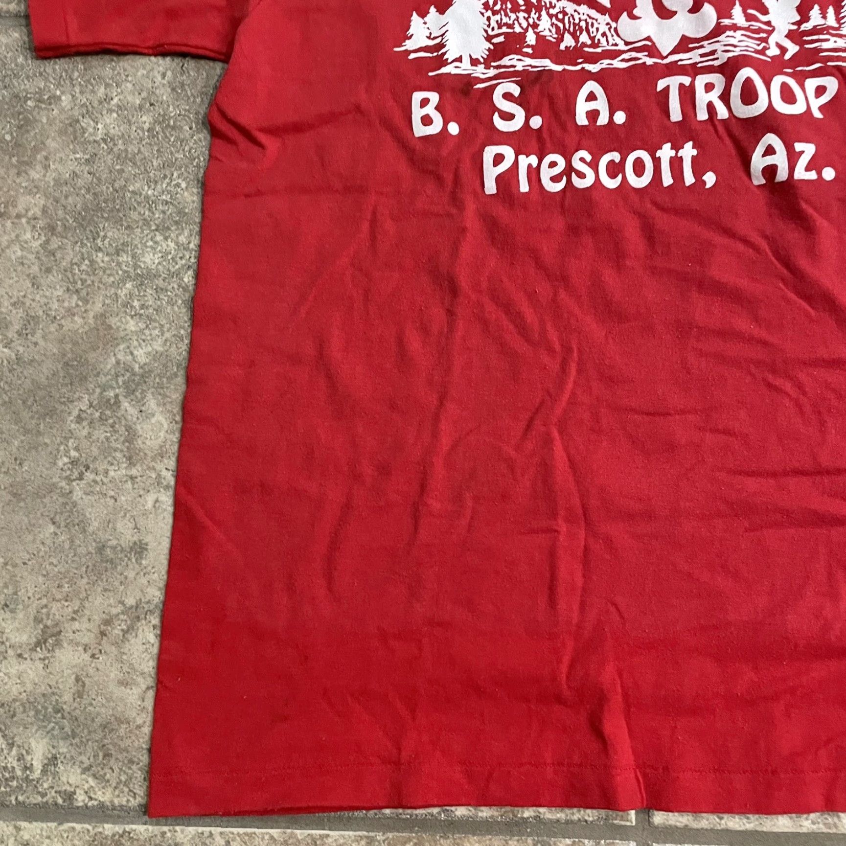 Hanes VTG Hanes Prescott B.S.A Red Graphic Tee Mens Size L T-Shirt Single Stitch Hanes Prescott B.S.A red graphic tee Mens L Red Size US L / EU 52-54 / 3 - 3 Thumbnail
