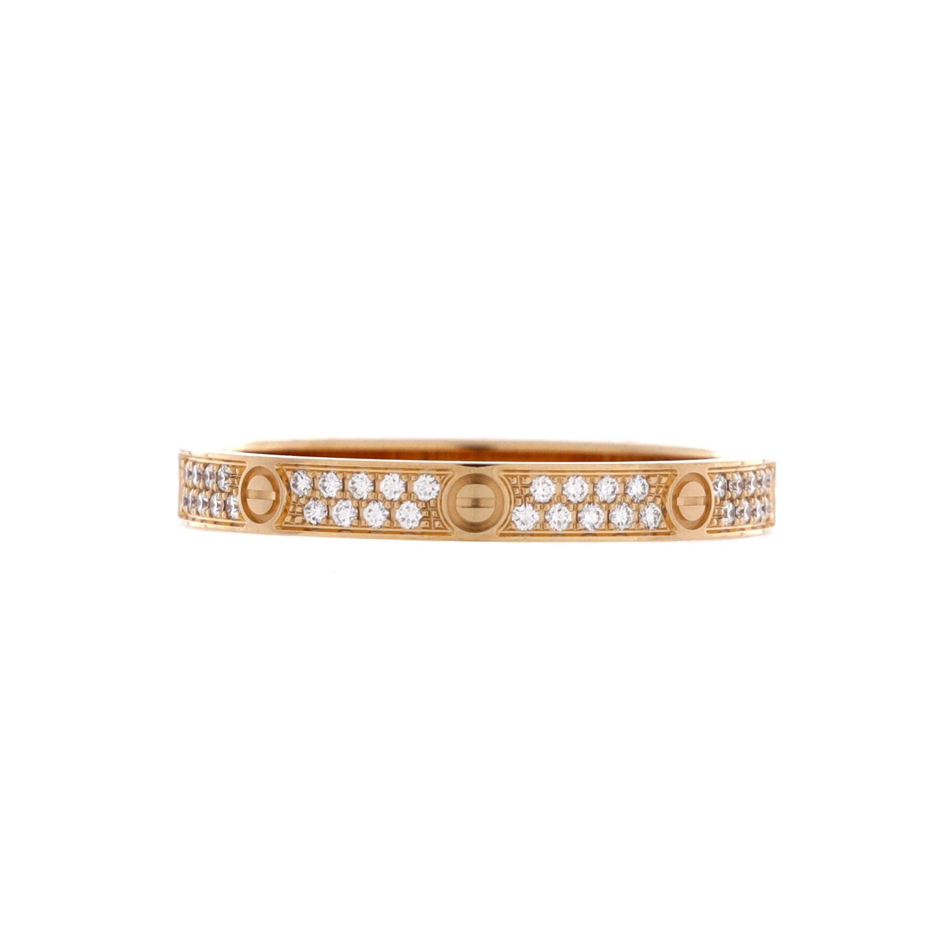 Cartier Love Wedding Band Pave Diamonds Ring Size ONE SIZE - 1 Thumbnail