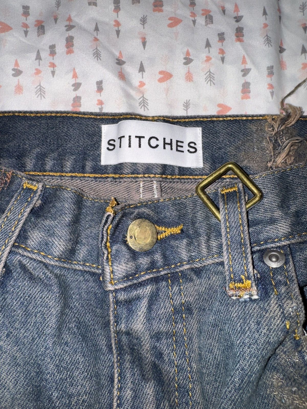 If Six Was Nine Stitches 1of1 Mud/Rust Jeans Size US 32 / EU 48 - 3 Thumbnail
