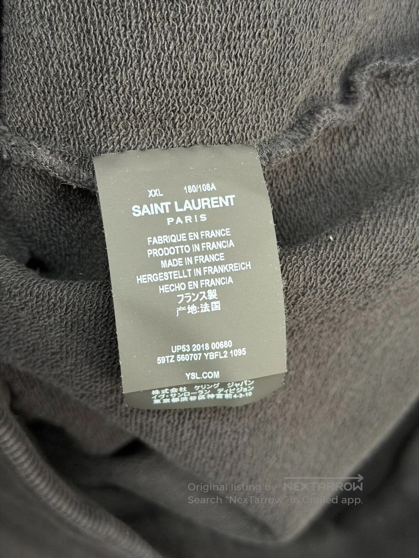 Yves Saint Laurent Saint Laurent YSL Logo Zip Hoodie XXL. Size US XXL / EU 58 / 5 - 4 Thumbnail