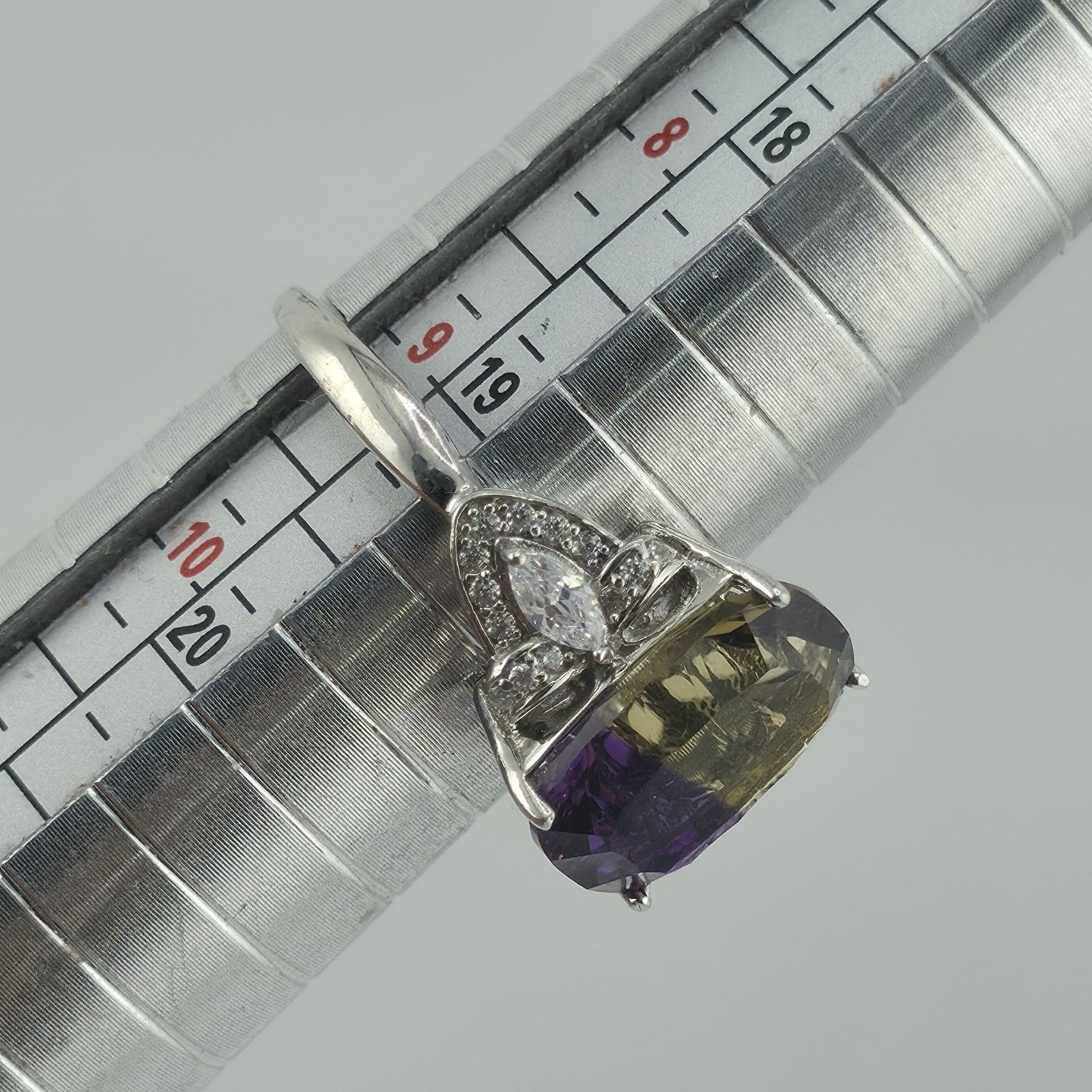 Other Sterling Silver Ametrine Ring 9.25 Cushion Purple Yellow Size ONE SIZE - 10 Thumbnail