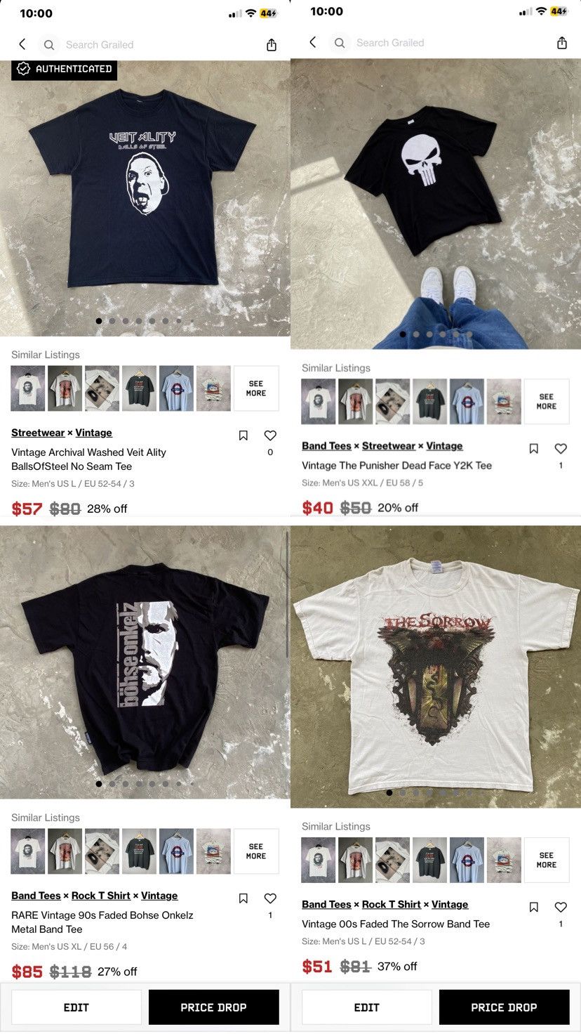 Japanese Brand × Vintage BUNDLE Deal 4 Vintage Printed Rock and Humor Tees Size US L / EU 52-54 / 3 - 1 Thumbnail