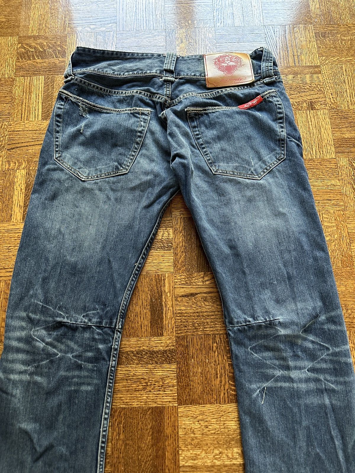 Ed Hardy × Vintage Vintage Y2K Ed Hardy Tiger Patch Denim Jeans Size US 36 / EU 52 - 13 Thumbnail