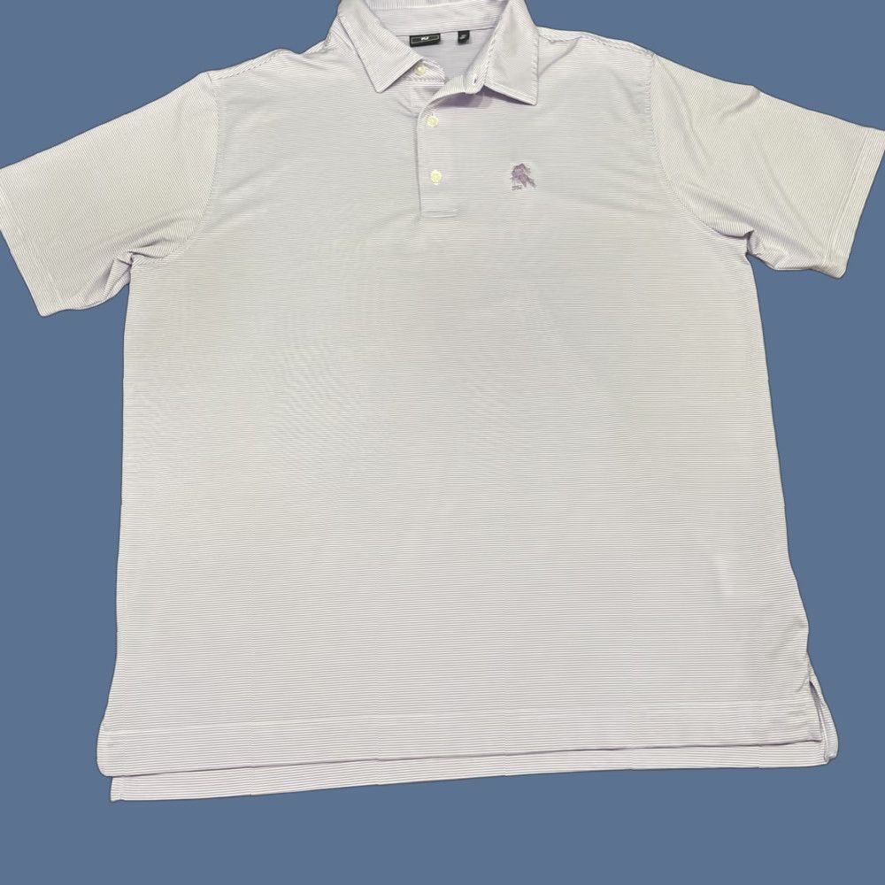 Footjoy FootJoy Polo Shirt Mens XL Purple Stripe Country Club 1952 Golf Activewear Multicolor Striped Shirt Size US XL / EU 56 / 4 - 1 Thumbnail