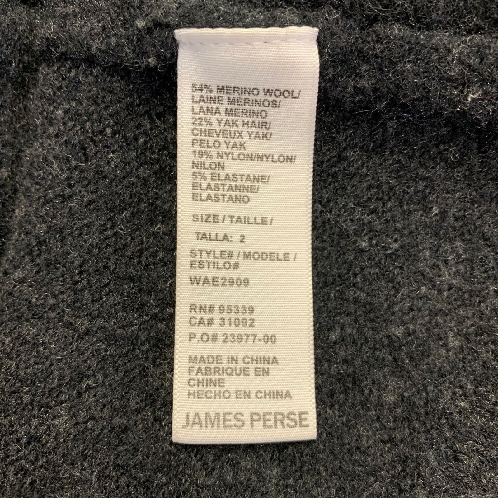 James Perse JAMES PERSE Grey Charcoal Merino Wool Knit Jacket Blazer Size M / US 6-8 / IT 42-44 - 9 Thumbnail