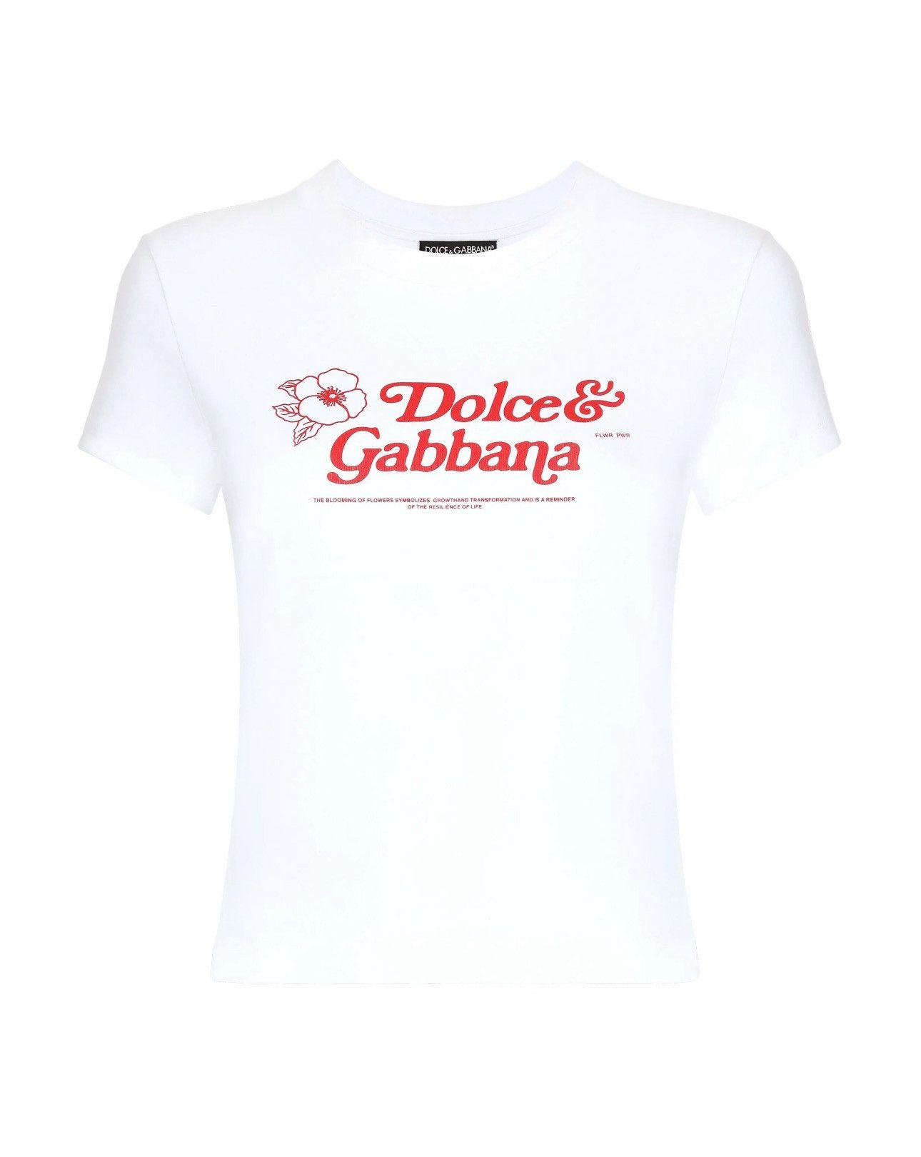 Last Dolce & Gabbana White Logo Printed Top