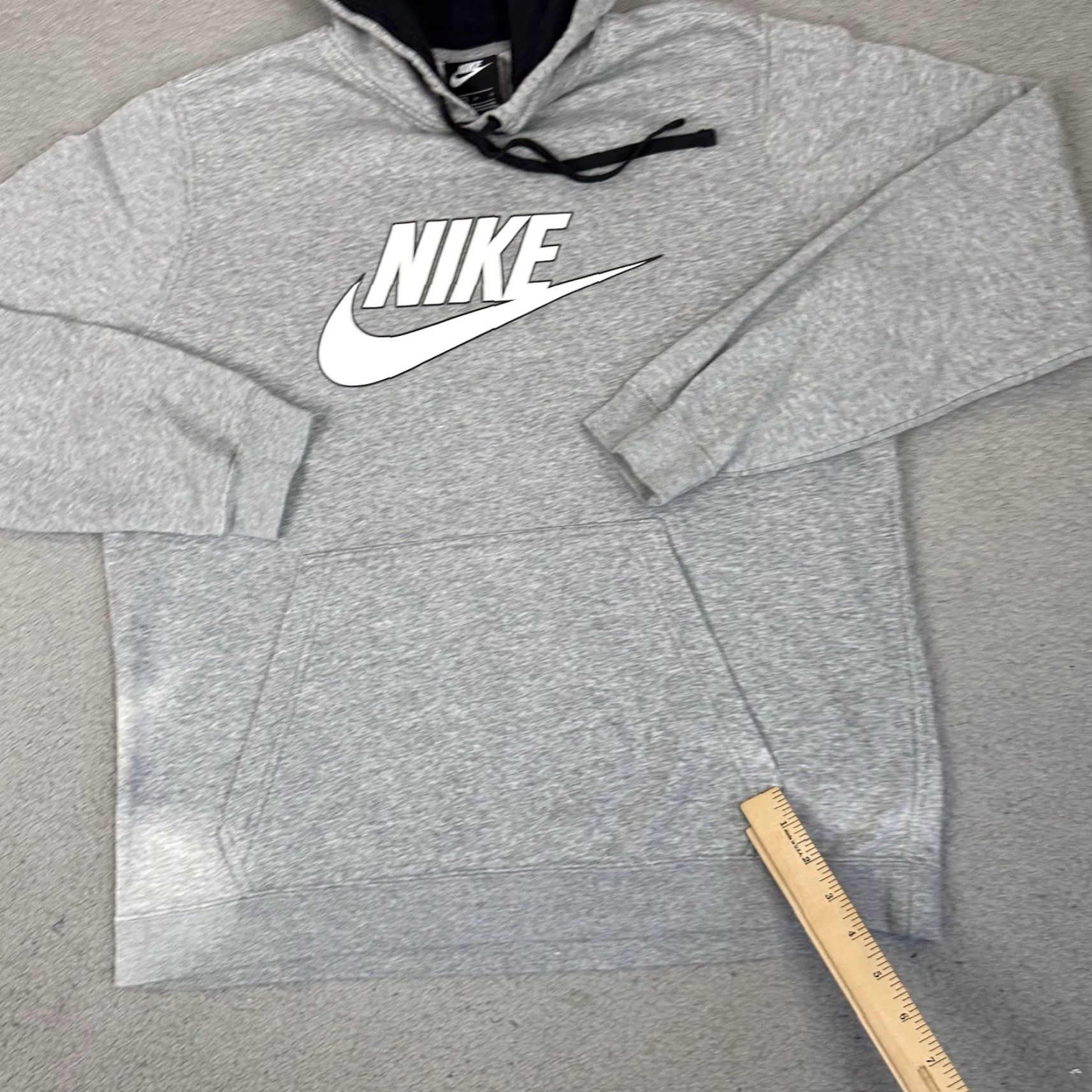 Nike Nike Sweatshirt Mens Hoodie Adult L Gray Logo Swoosh Distressed Pockets Regular Crew Neck Pullover Classic Sports All Seasons Size US L / EU 52-54 / 3 - 5 Thumbnail