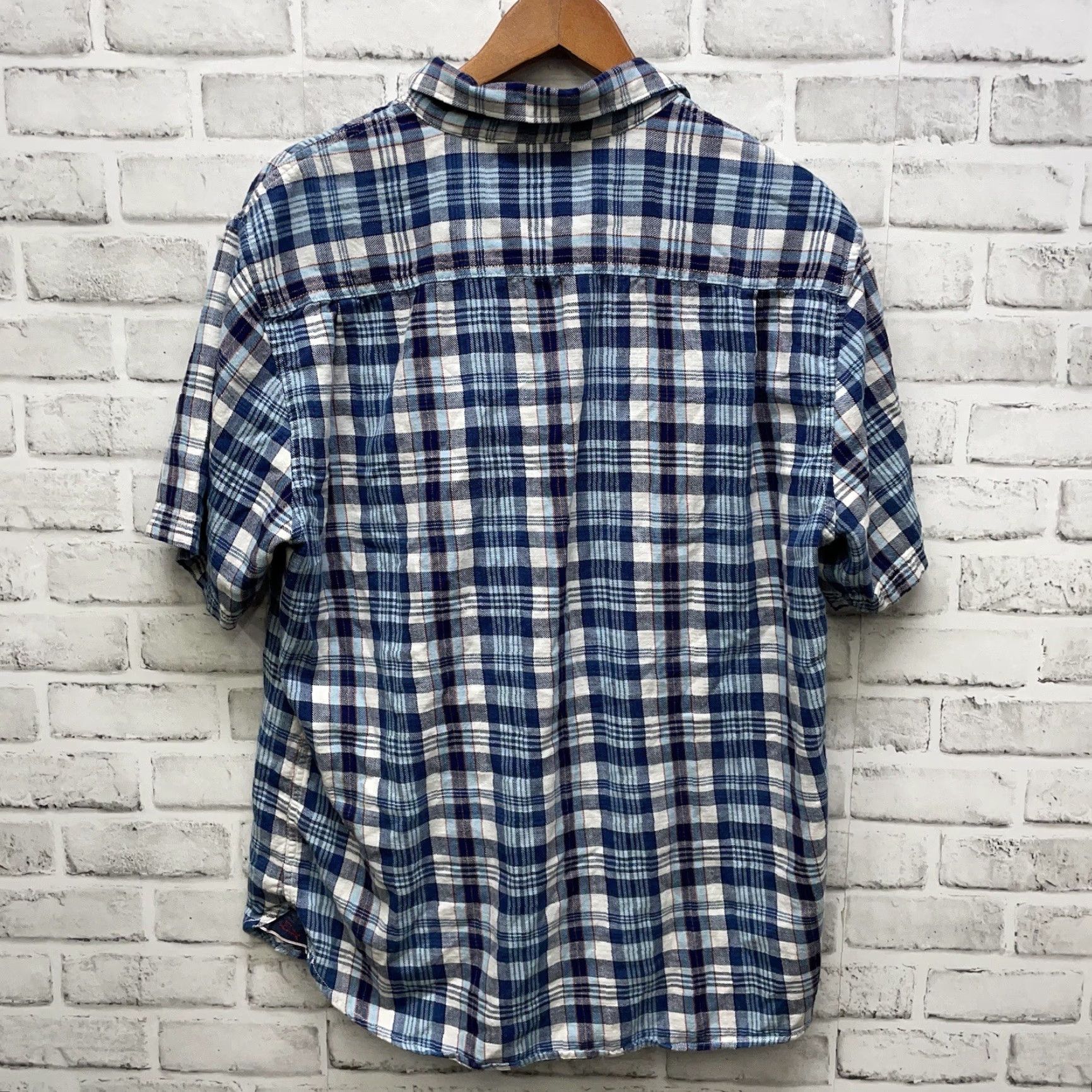 Tommy Bahama Tommy Bahama Blue Plaid Short Sleeve Button-Up Shirt Mens L Size US L / EU 52-54 / 3 - 5 Thumbnail