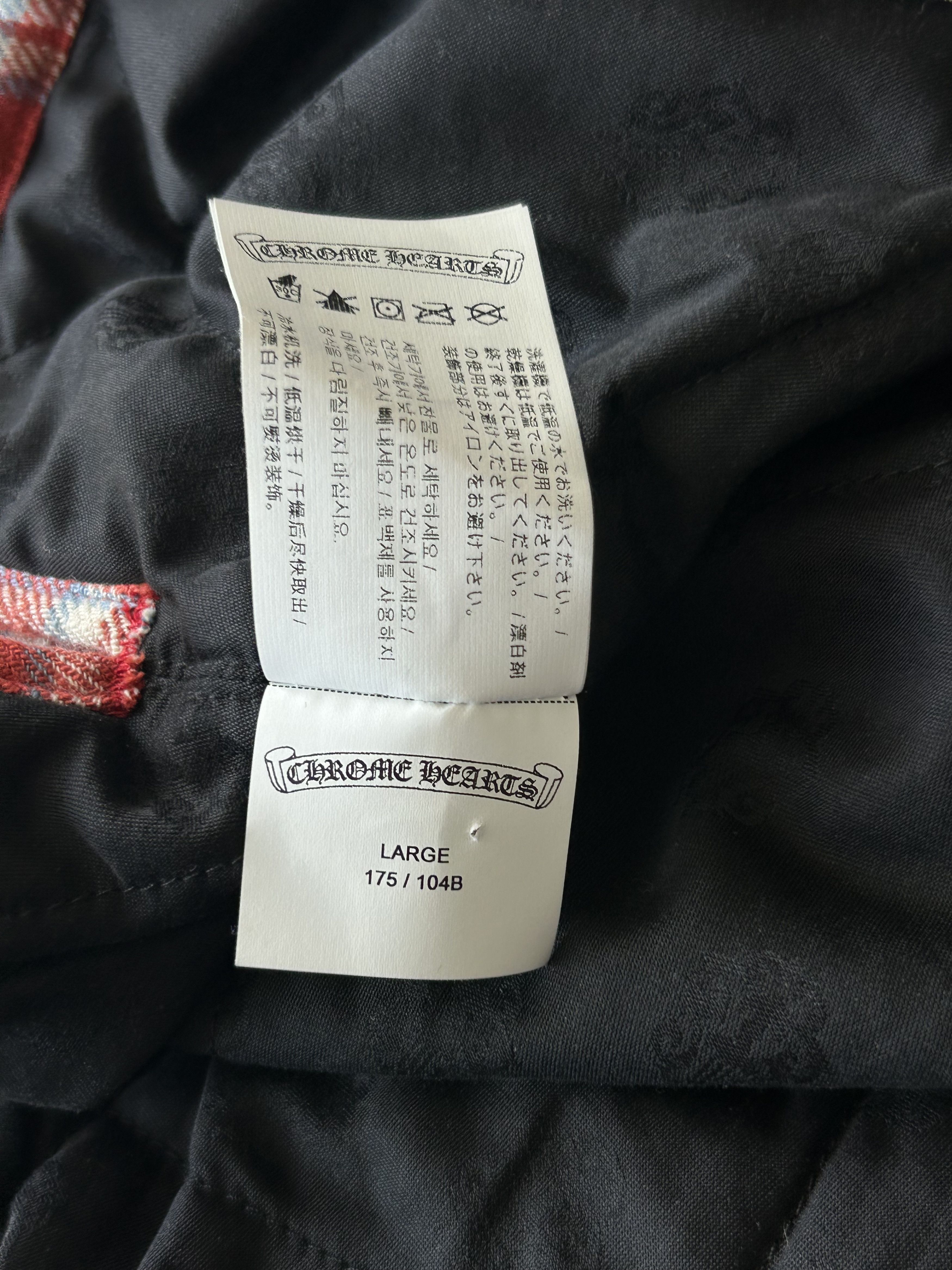 Chrome Hearts Chrome Hearts Red Checkered Padded Flannel Jacket Size US L / EU 52-54 / 3 - 6 Thumbnail