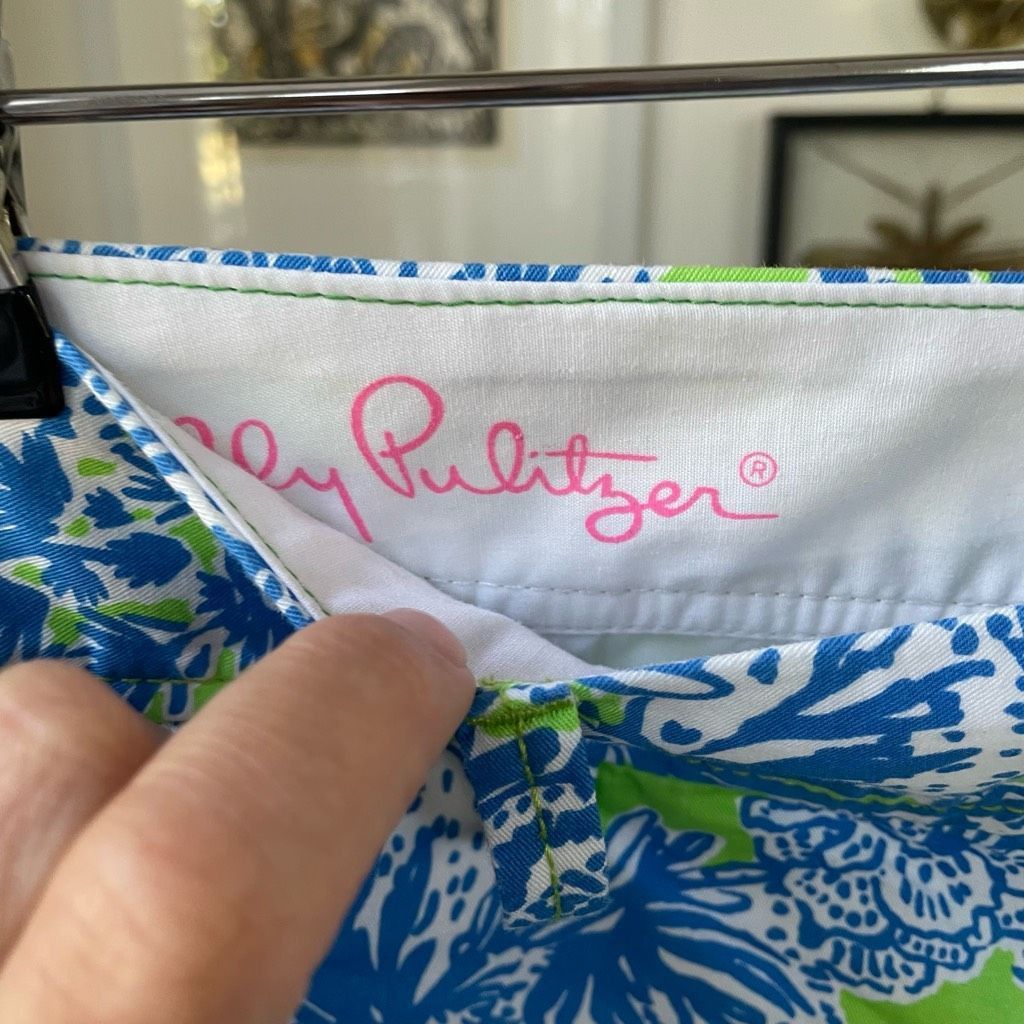 Lilly Pulitzer Lilly Pulitzer The Callahan in Limeade Biggest Fan Print Sho Size 27" / US 4 / IT 40 - 8 Thumbnail