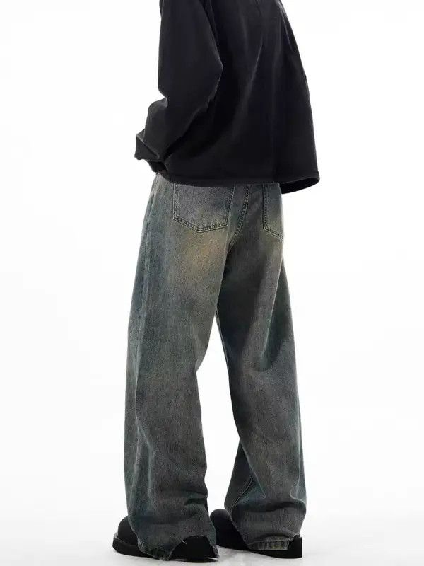 VIBE vintage high street casual straight wide leg jeans Size US 31 - 7 Thumbnail