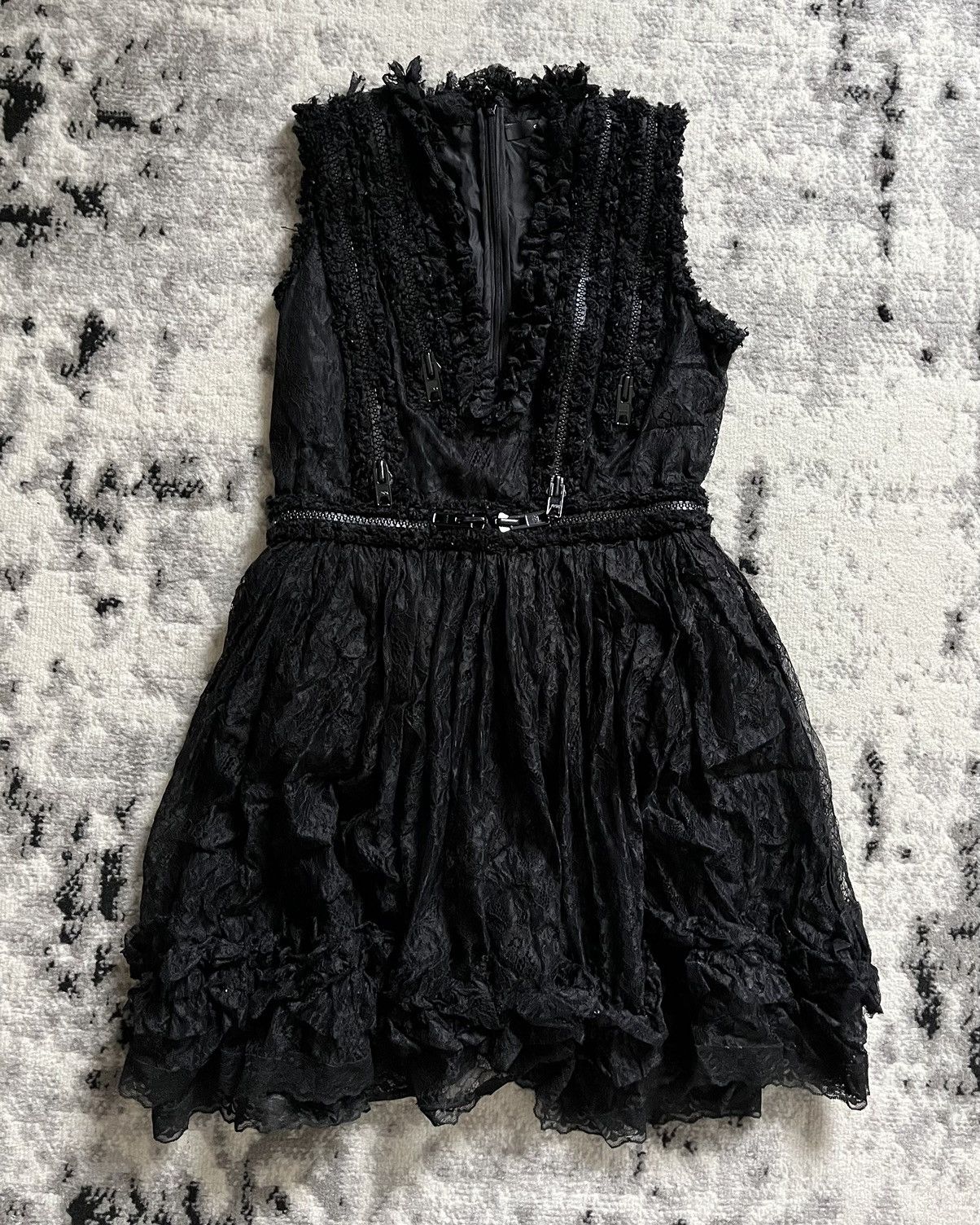 image of Archival Clothing x Givenchy Limited Shadow Zippers Dress By Riccardo Tisci in Black, Women's (Size