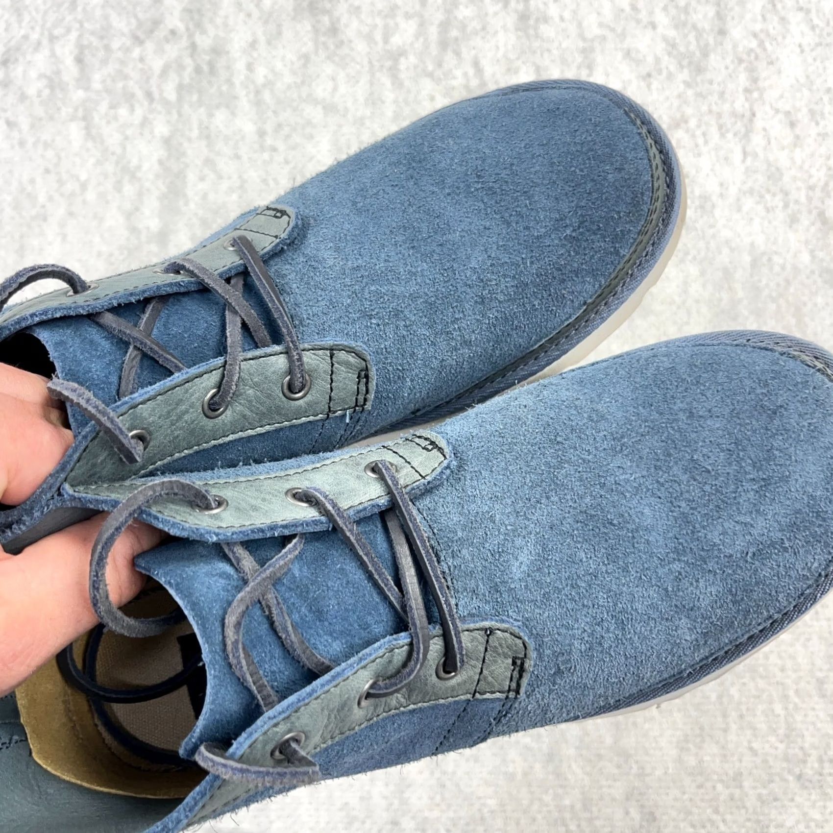Ugg UGG Neumel Boots Salty Blue Suede Wool Ankle Boots Men Size 8 Knit Logo Casual Fall Winter Chukka Boots Mens Size US 8 / EU 41 - 6 Thumbnail