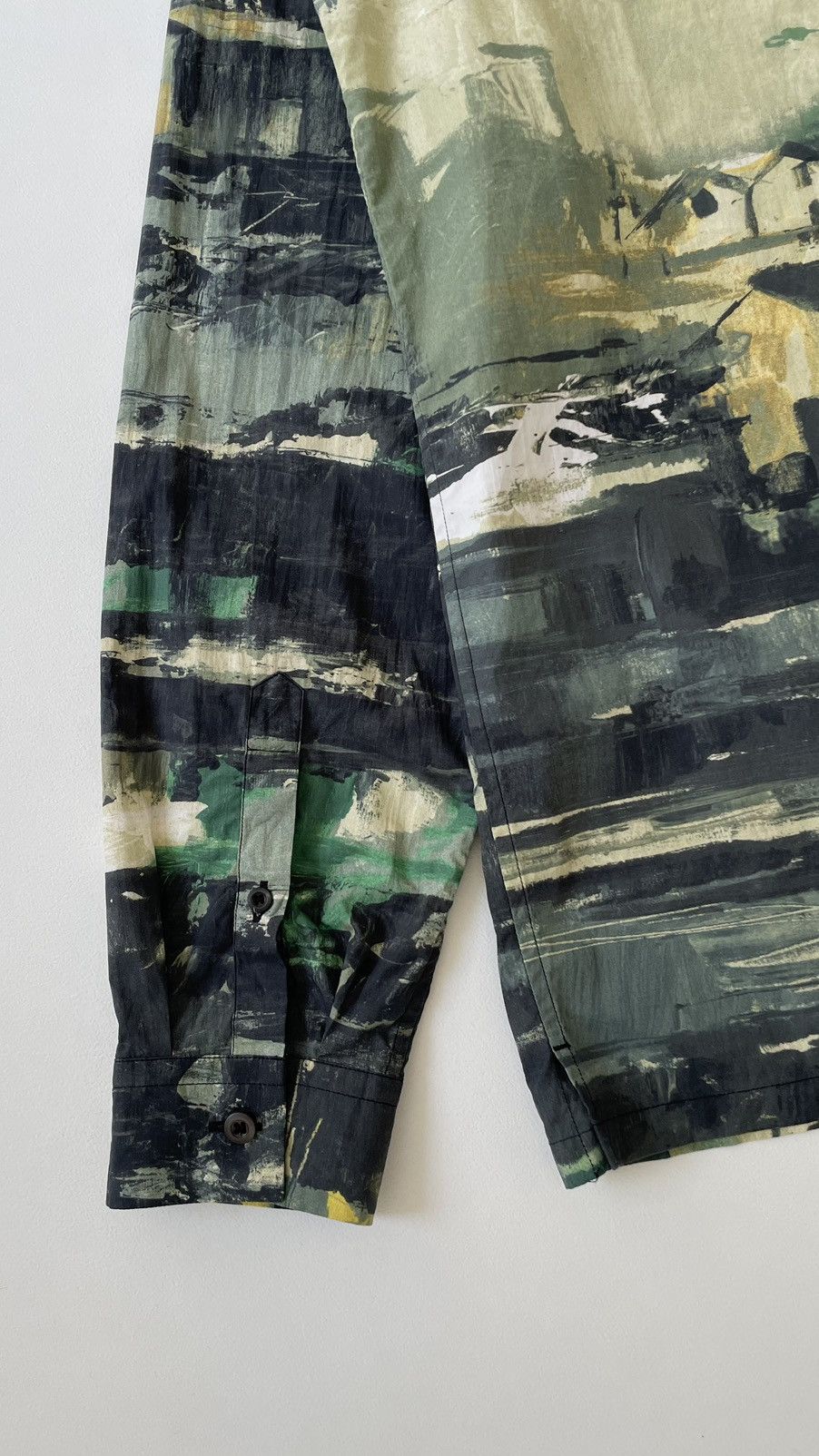 Prada A/W 17 Green ‘Village’ Print Cotton Shirt Size US M / EU 48-50 / 2 - 17 Thumbnail