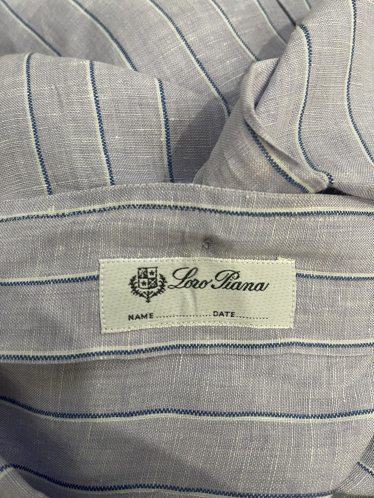 Loro Piana Loro Piana Mens Shirt LinenStriped Button Up S Italy Size US M / EU 48-50 / 2 - 7 Thumbnail