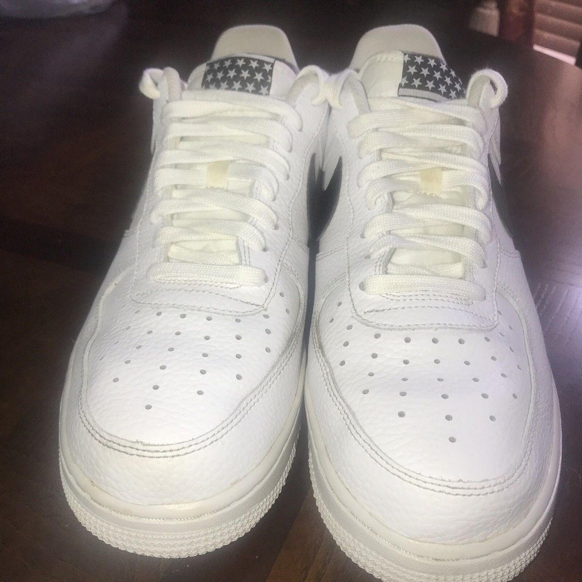 Nike Nike Air Force 1 Low Stars White Black Size US 9.5 / EU 42-43 - 5 Thumbnail
