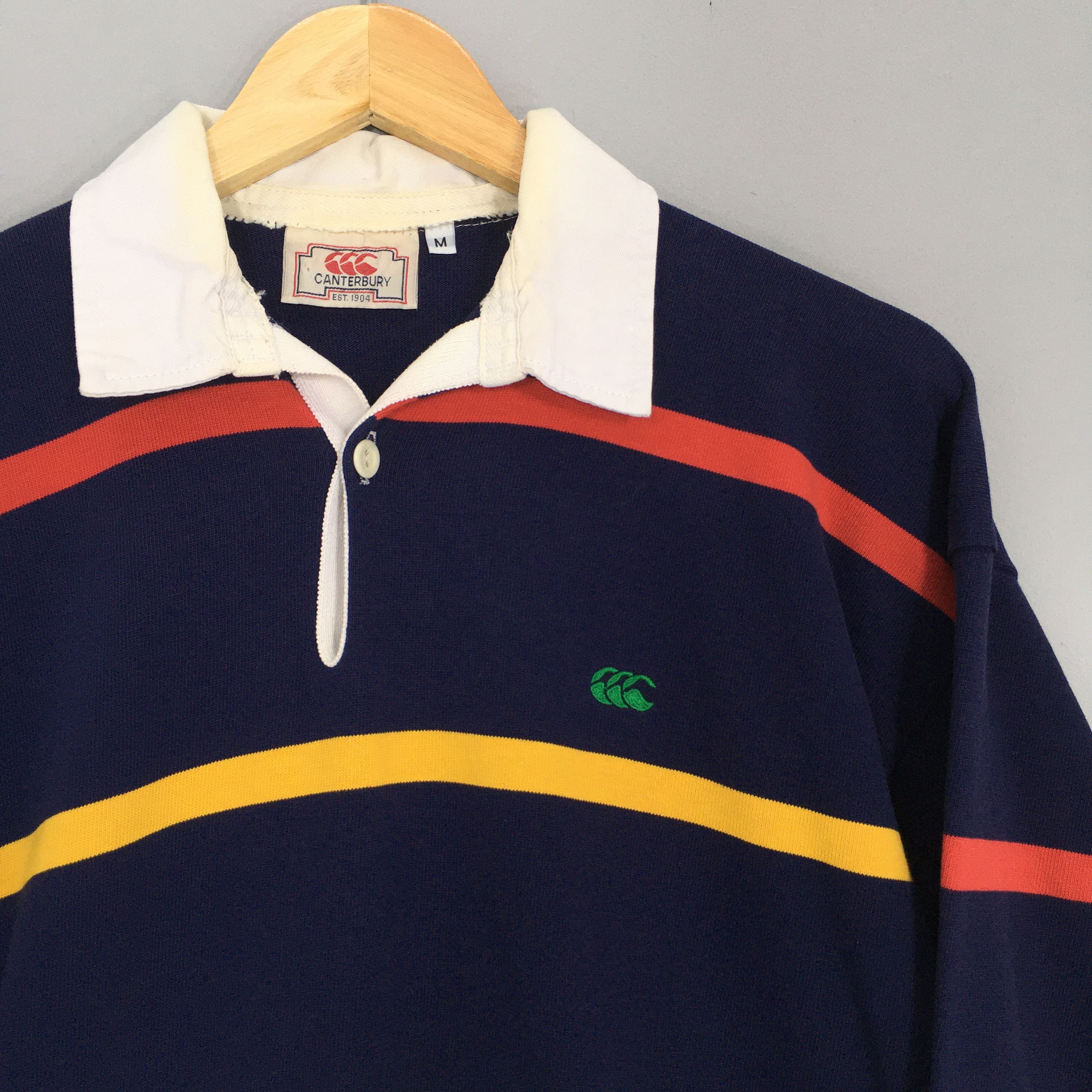 Canterbury of New Zealand Vintage Canterbury Of New Zealand Striped Rugby Shirt Medium Size US M / EU 48-50 / 2 - 2 Thumbnail