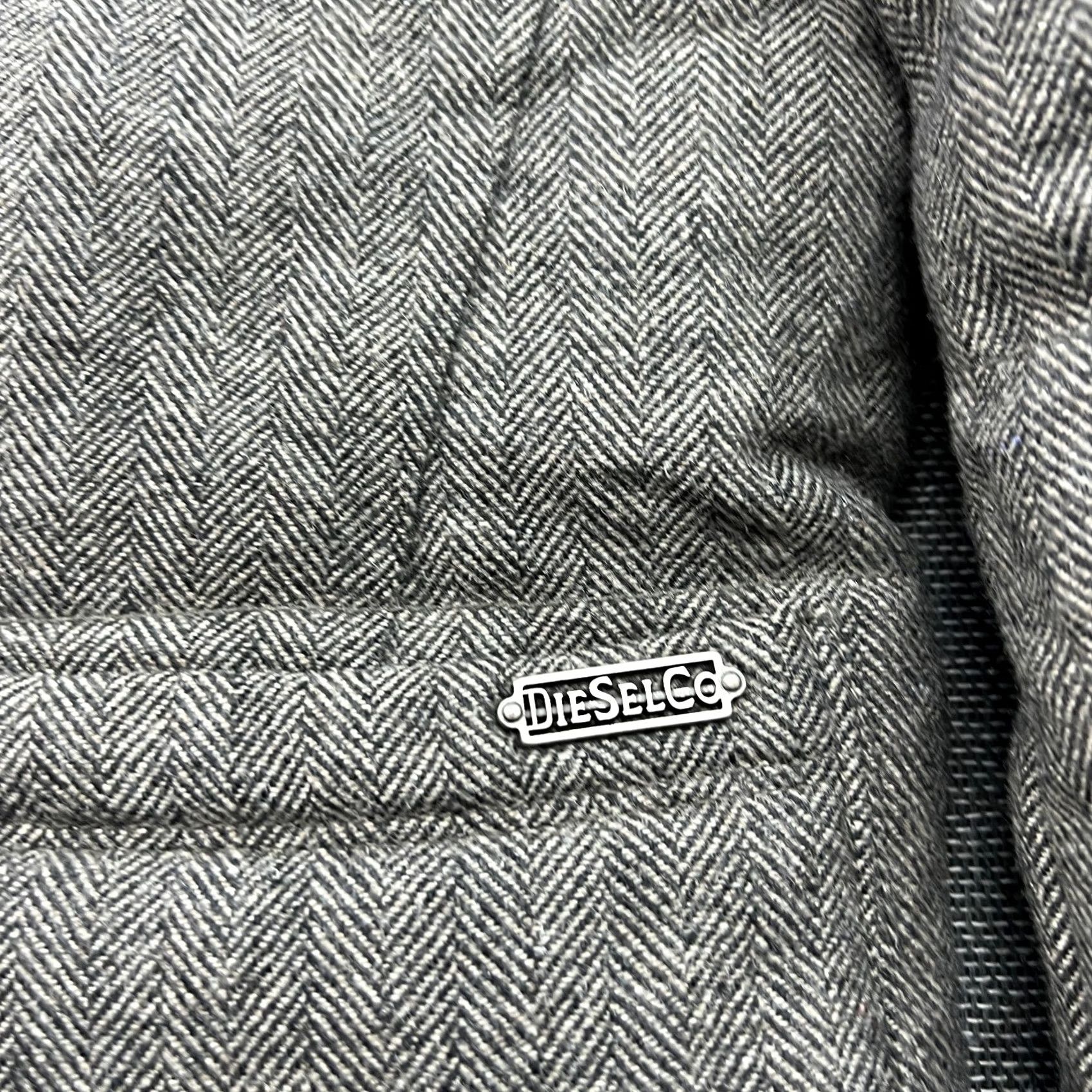 Diesel VINTAGE Diesel Herringbone Wool Jacket Mens Large Gray Buttons Leather Pocket Shirt Size US L / EU 52-54 / 3 - 4 Thumbnail