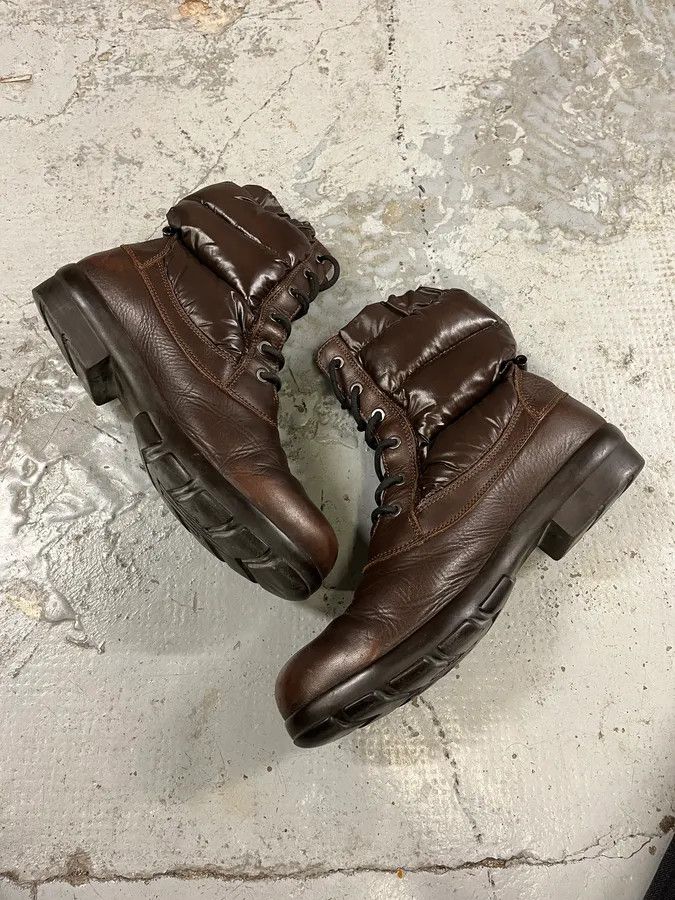 Moncler Moncler Brown Quilted Leather Boots Size US 10 / EU 43 - 5 Thumbnail