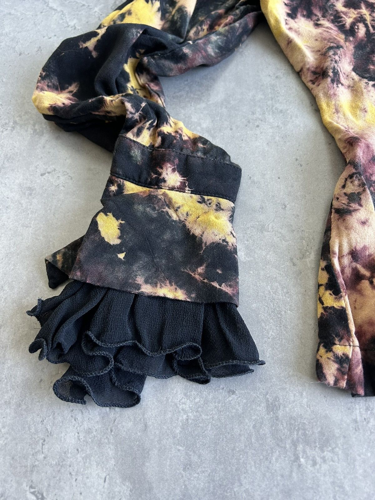 Vintage Tie dye Blouse Vintage Gorgeous Mesh Y2K 00s Size S / US 4 / IT 40 - 8 Thumbnail