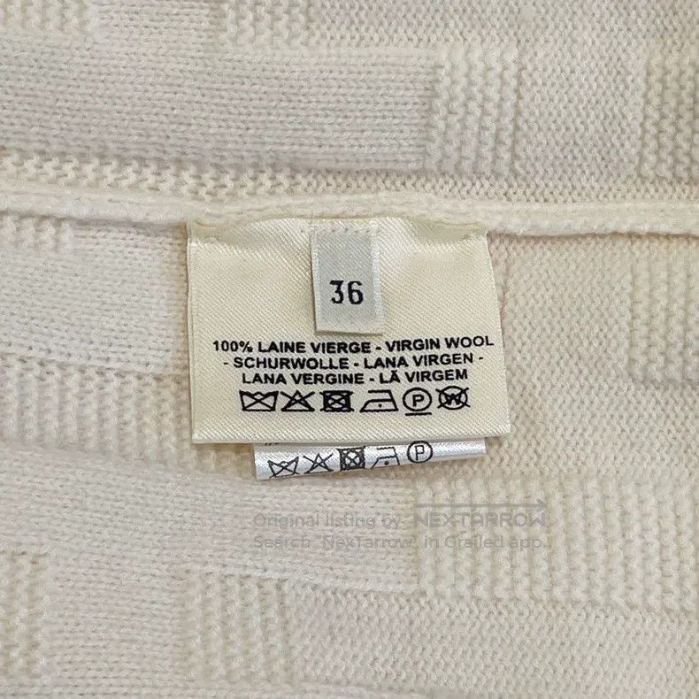 Hermes Hermes White 100% pure wool sweater Size XS / US 0-2 / IT 36-38 - 5 Thumbnail