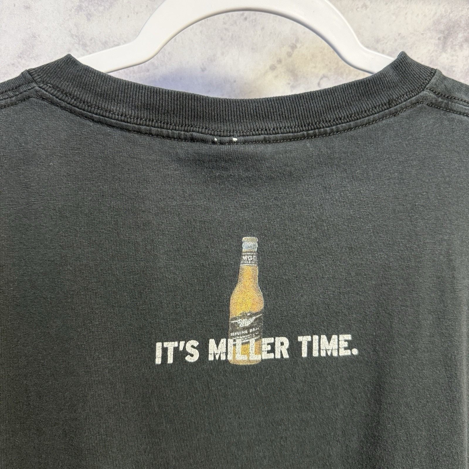 Vintage Vintage Miller Genuine Draft Beer T Shirt Mens 2XL Black Y2K Size US XXL / EU 58 / 5 - 9 Thumbnail