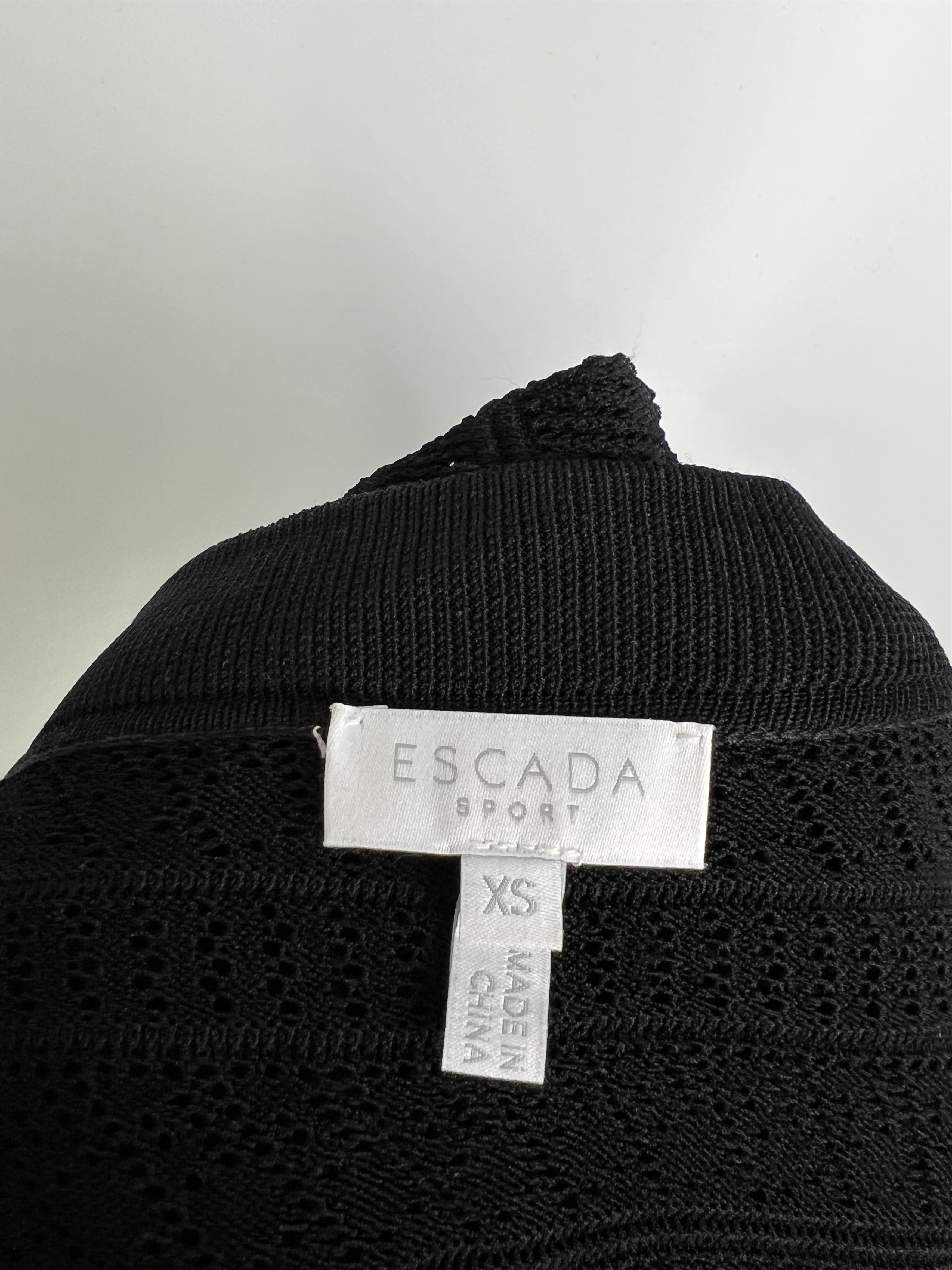 Escada × Escada Sport Escada Sport Black Knitted Mesh Full Zip Sweater Size XS Size XS / US 0-2 / IT 36-38 - 13 Thumbnail
