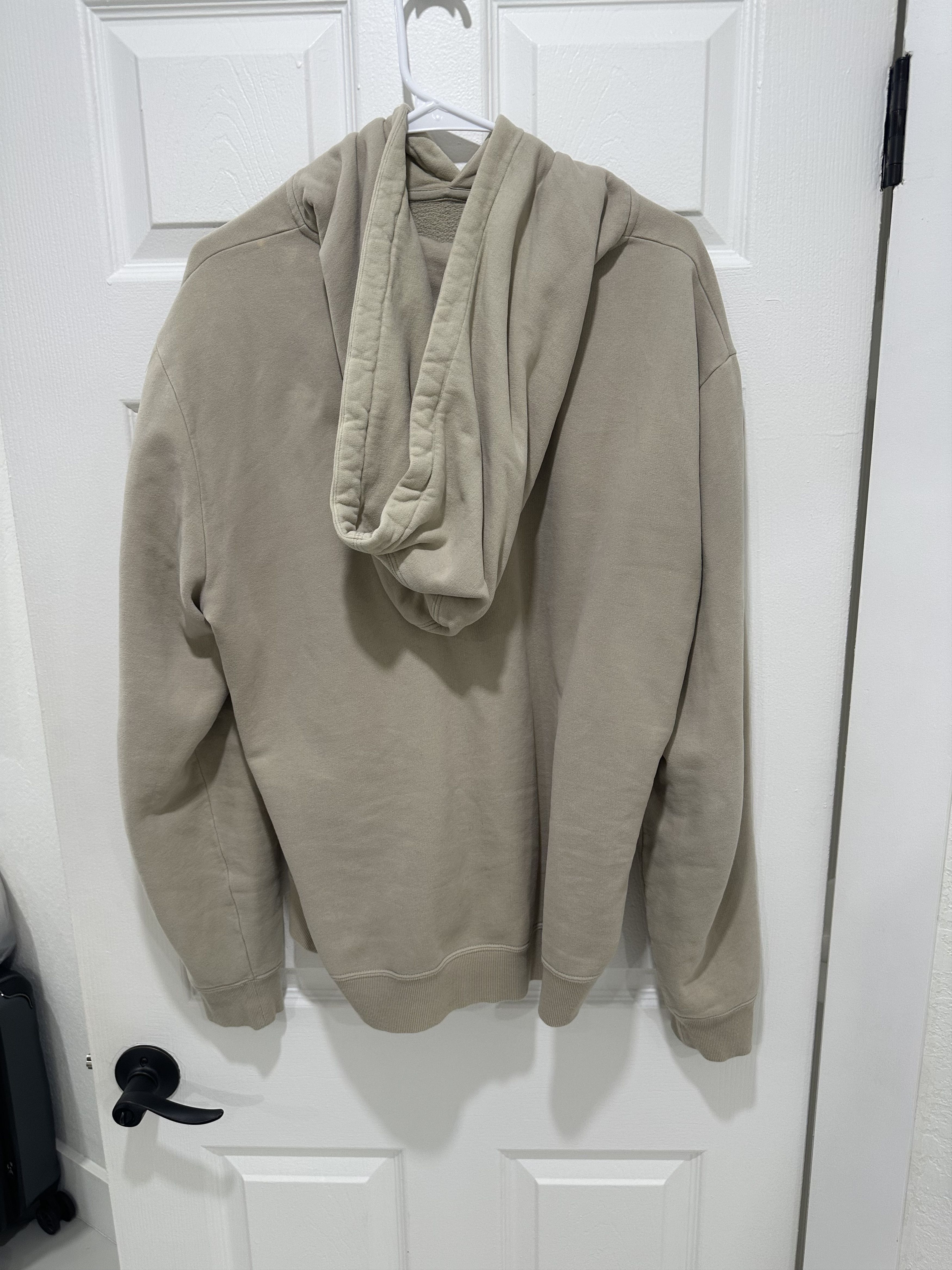 Yves Saint Laurent Painted Logo Print Hooded Sweatshirt Beige Size US L / EU 52-54 / 3 - 2 Thumbnail