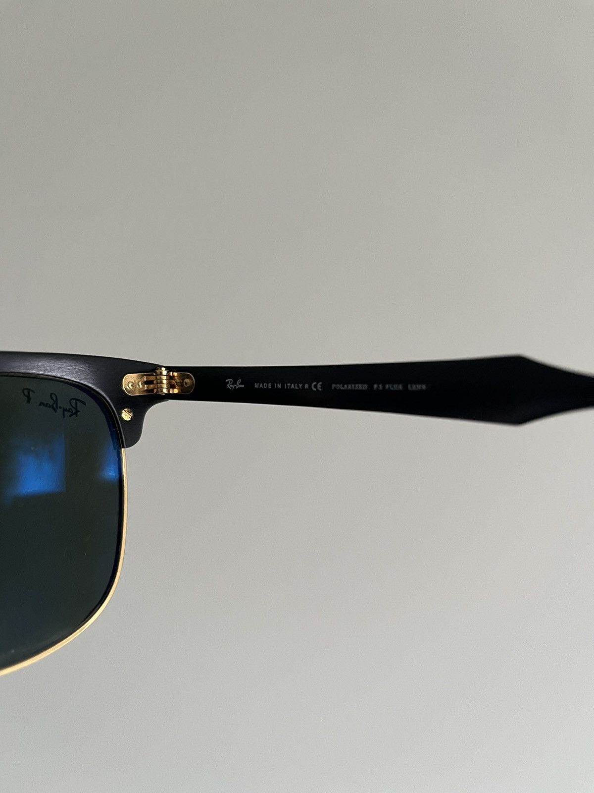 RayBan Black / Gold Clubmaster Sunglasses Size ONE SIZE - 6 Thumbnail