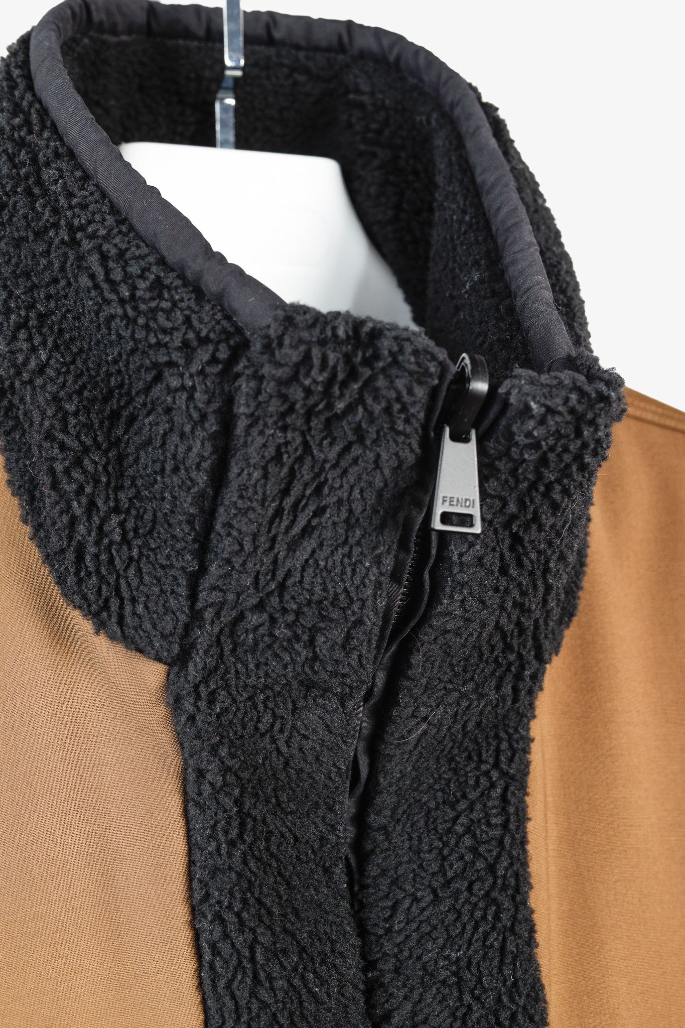 Fendi Fendi Reversible Black Wool Fleece & Brown Patchwork Jacket Size US S / EU 44-46 / 1 - 16 Thumbnail
