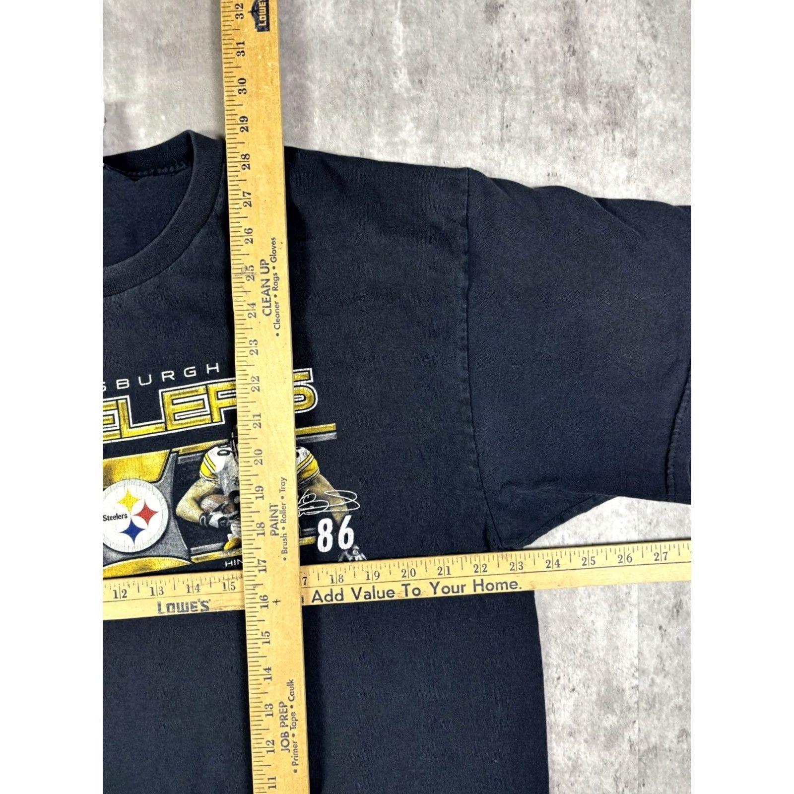 NFL VINTAGE NFL Y2K Steelers Big Ben Hines Ward T Shirt Black XL Men Crew Neck Graphic Print Short Sleeve Cotton Twill Size US XL / EU 56 / 4 - 7 Thumbnail