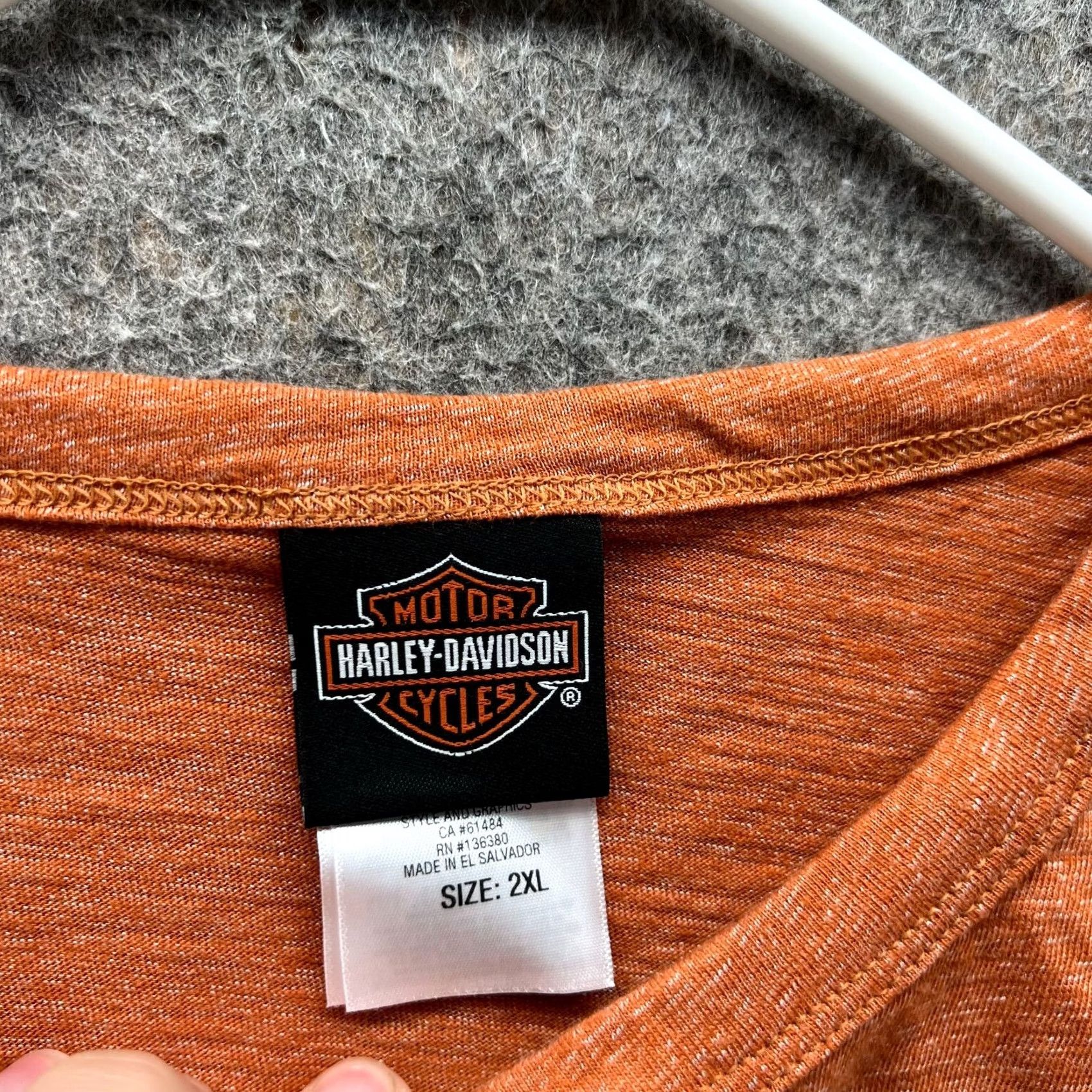 Harley Davidson Harley-Davidson Shirt Men 2XL Orange Short Sleeve Crew Neck Motorcycle Logo 2019 Casual T-Shirt Size US XXL / EU 58 / 5 - 6 Thumbnail