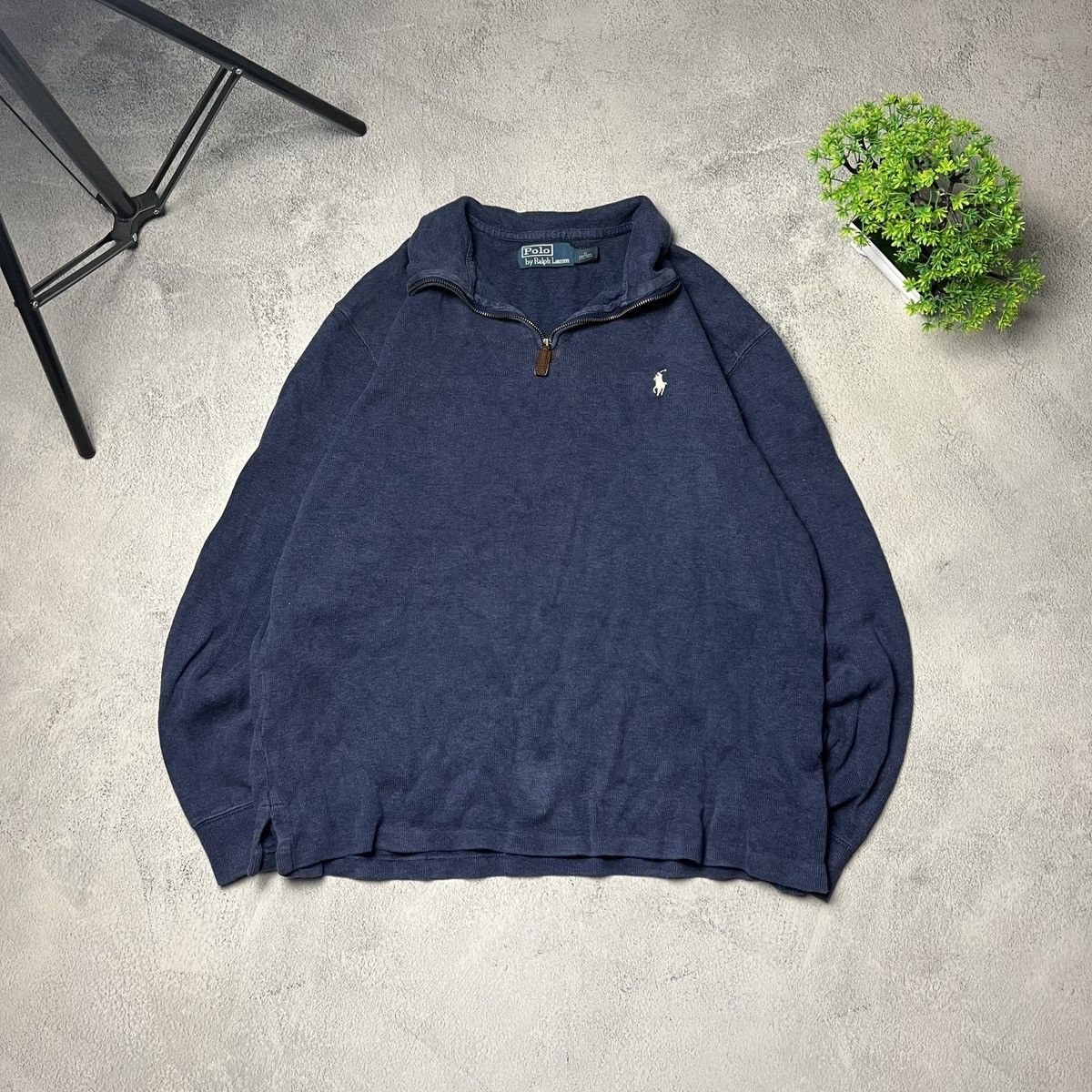 Polo Ralph Lauren × Ralph Lauren × Vintage PRL Polo Ralph Lauren distressed y2k zip sweatshirt Size US M / EU 48-50 / 2 - 1 Thumbnail