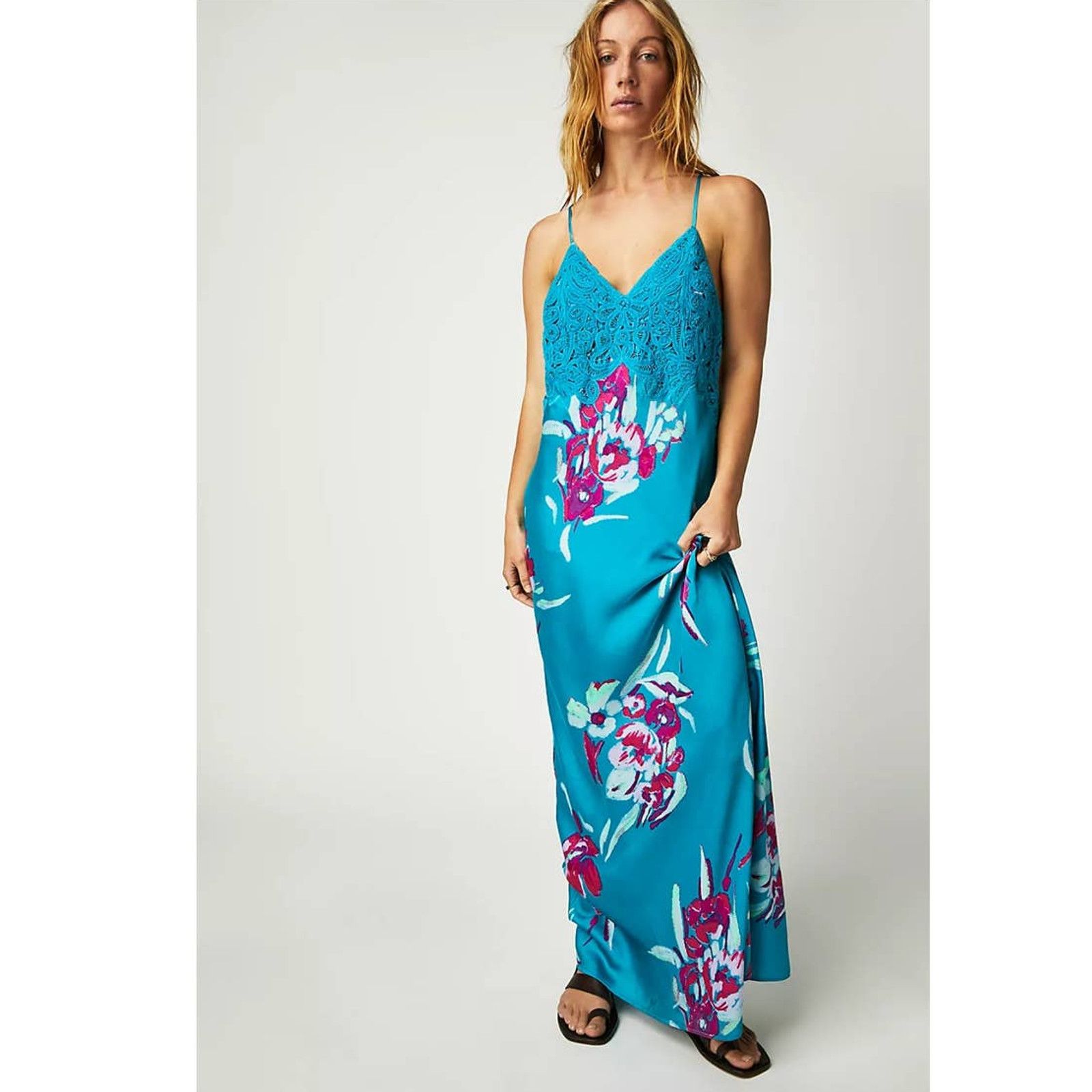 Free People New Forever Yours Floral Slip Maxi Dress $228 X-SMALL Size XS / US 0-2 / IT 36-38 - 1 Thumbnail