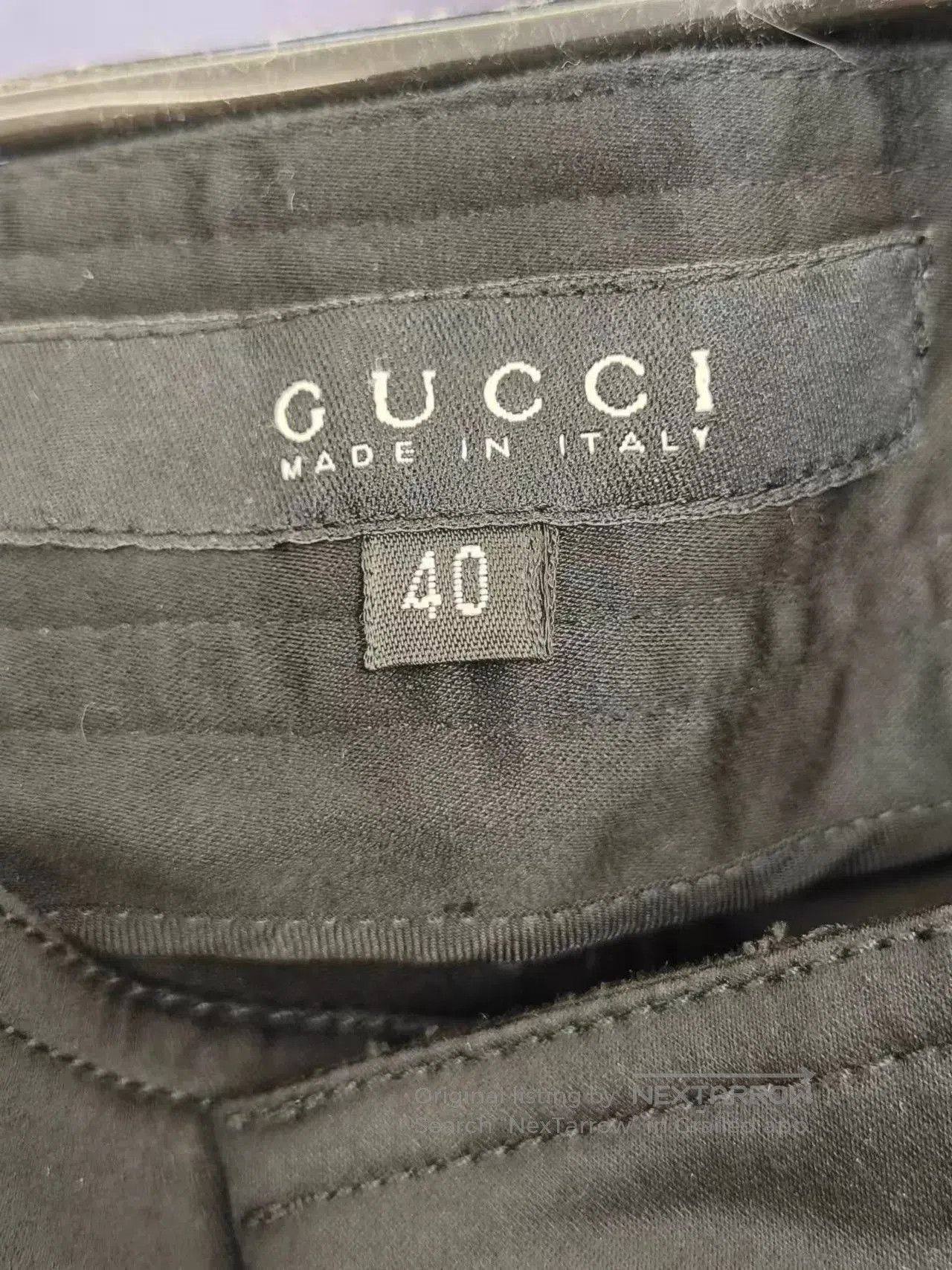 Japanese Brand Gucci Women's Black Casual Straight-Leg Pants. Size 39" - 4 Thumbnail