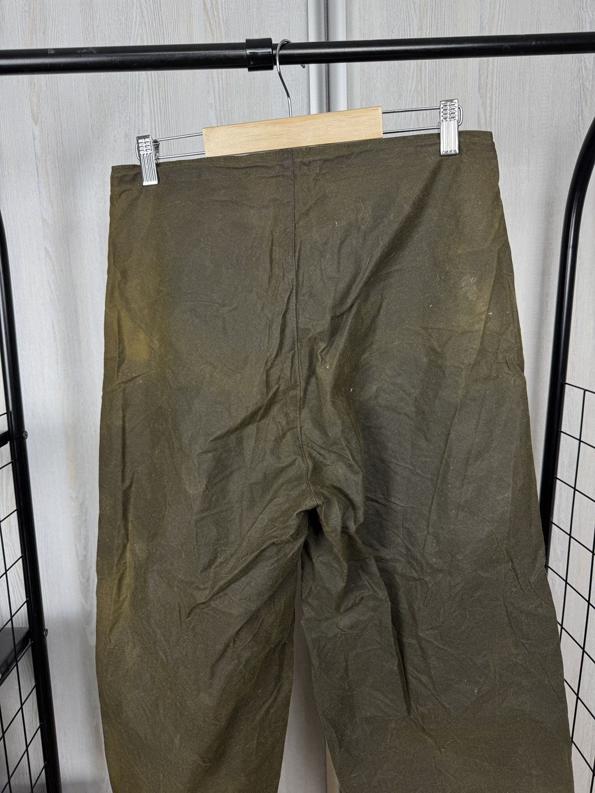 Barbour Barbour made in England khaki green vintage waxed pants XS Size US 30 / EU 46 - 11 Thumbnail