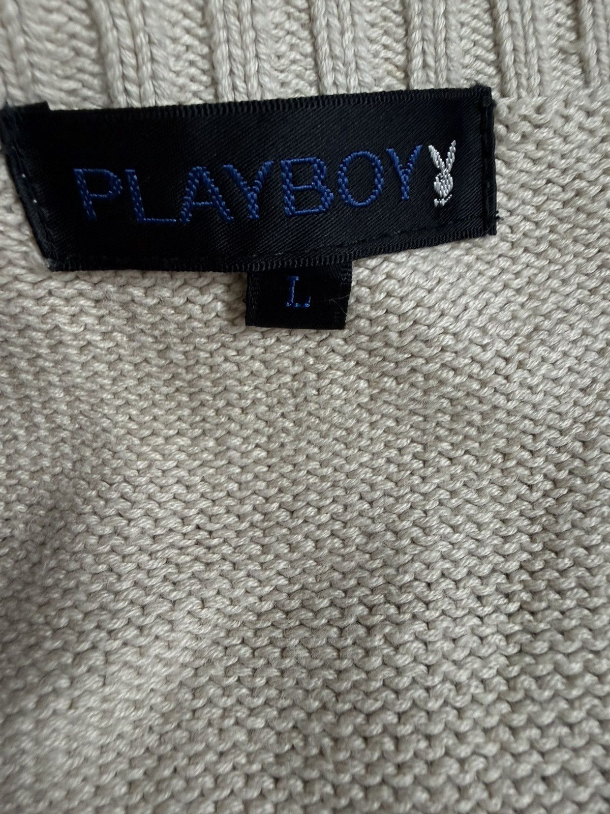 Playboy Vintage Playboy Cream Knitwear Sleveless Vest Size US M / EU 48-50 / 2 - 9 Thumbnail