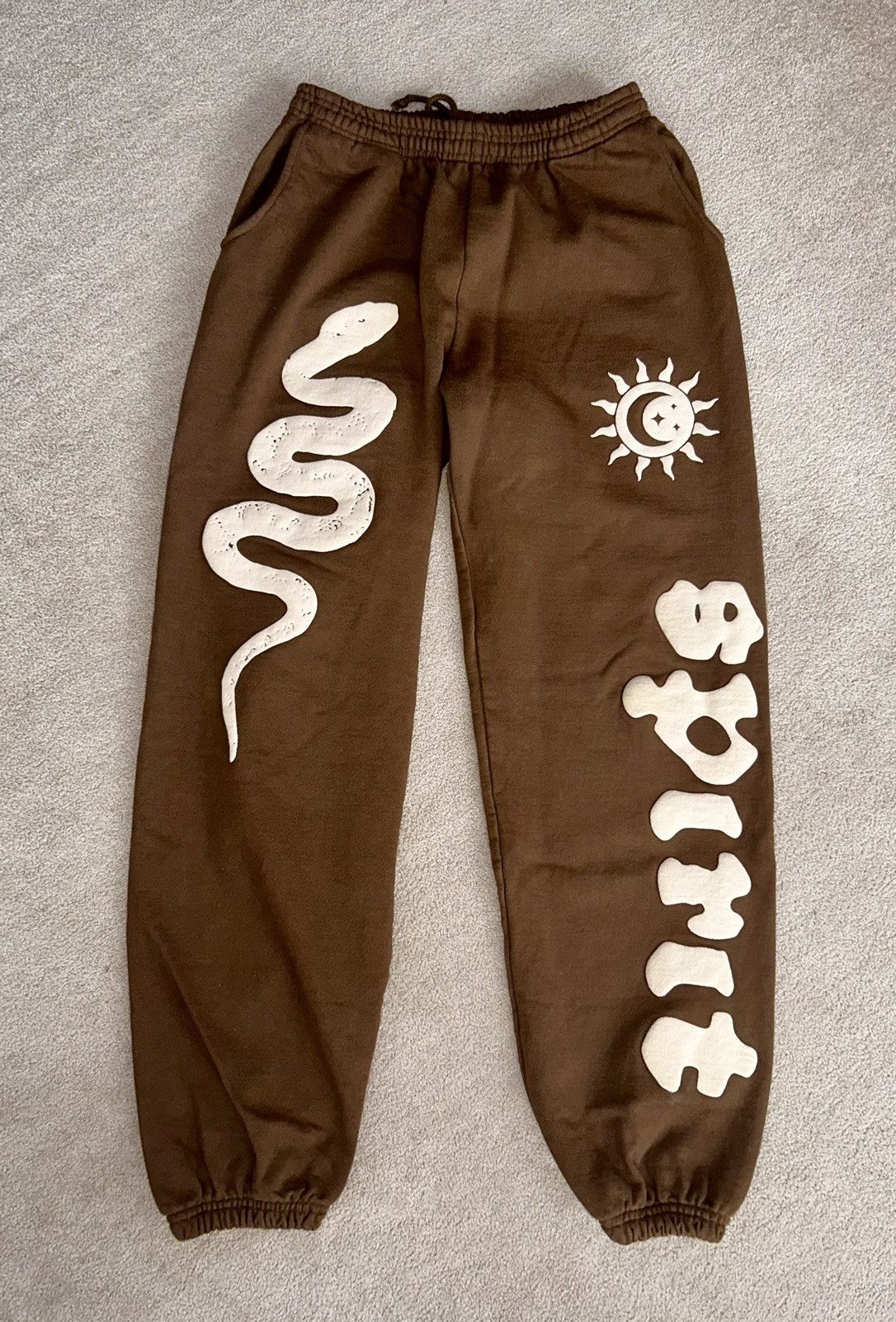 Siberia Hills Siberia Hills Spiritual Children brown puff print sweatpants Size US 34 / EU 50 - 1 Thumbnail
