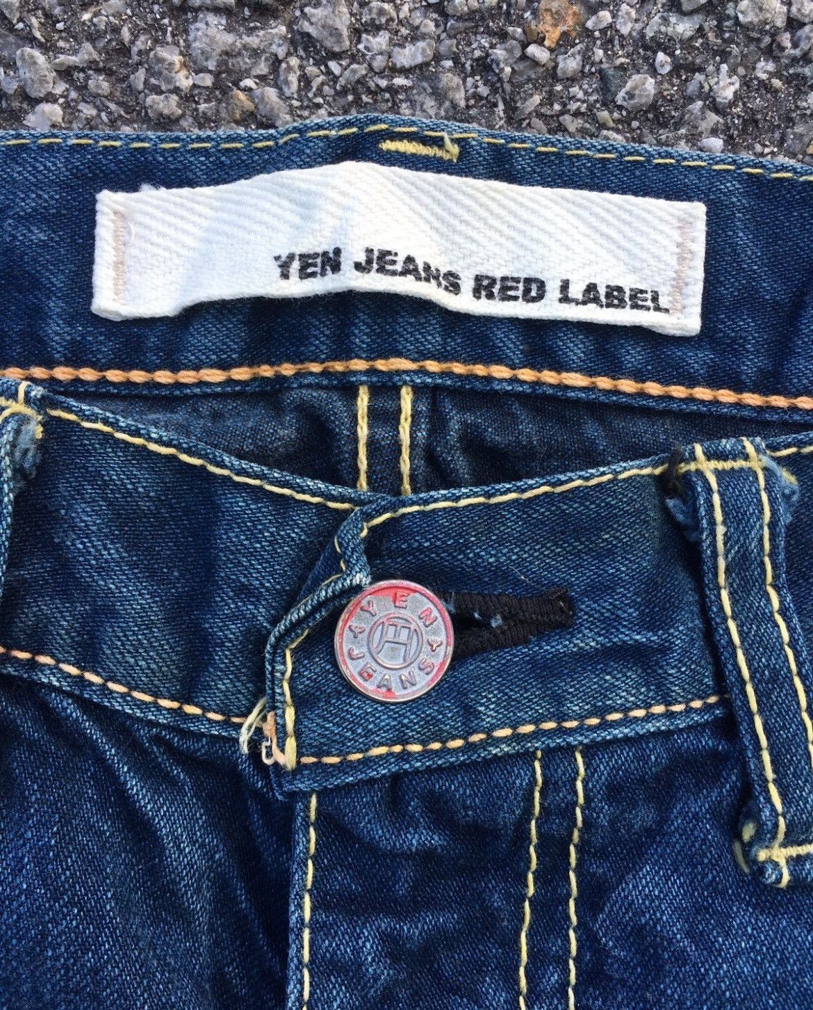 Hysteric Glamour × Issey Miyake × Japanese Brand Flare💥 90s Yen Jeans Red Label Insane Faded Distressed Jean Size US 32 / EU 48 - 5 Thumbnail