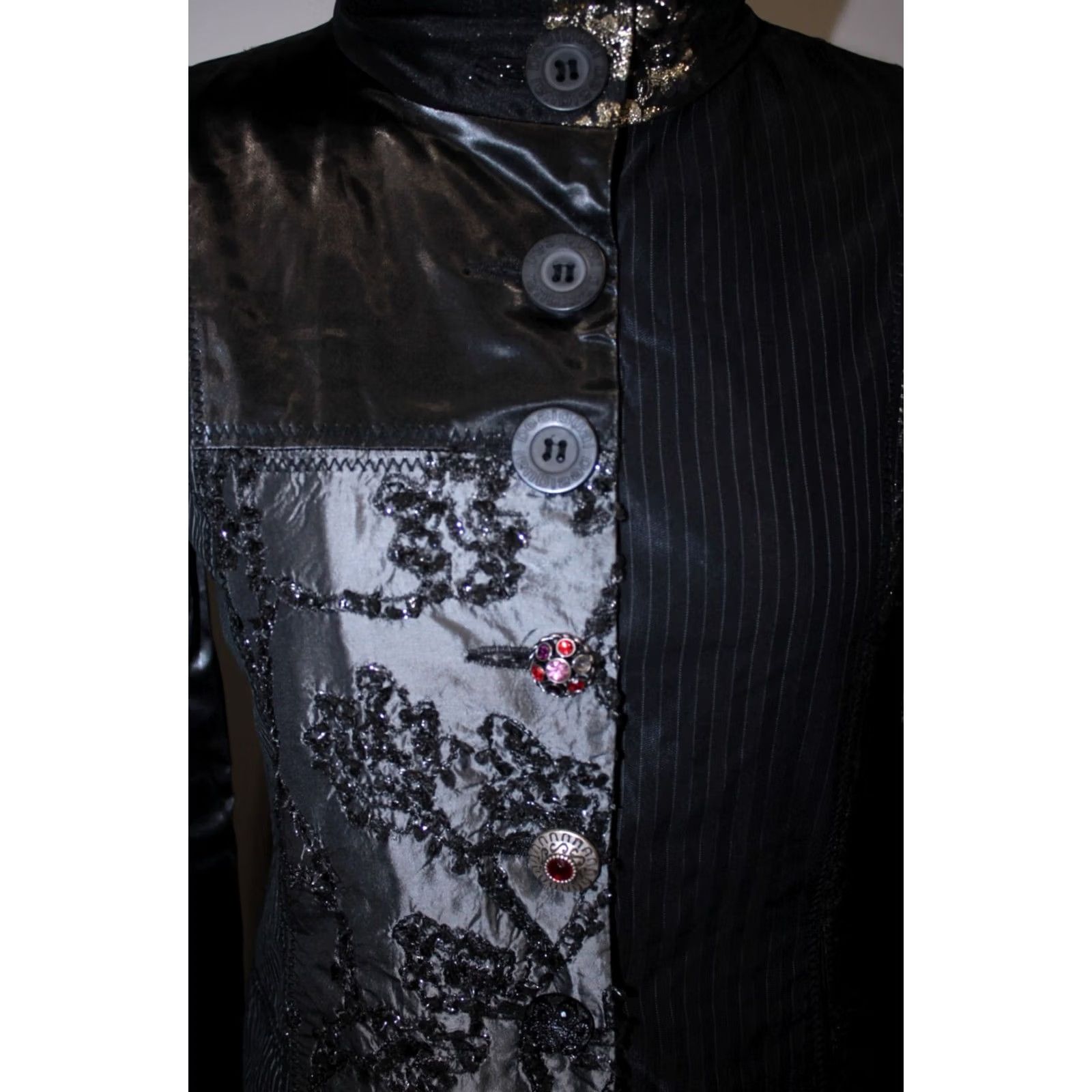 Desigual Desigual Coat Womens Size 38 Black Jacket Cardigan Coat Size XS / US 0-2 / IT 36-38 - 2 Thumbnail