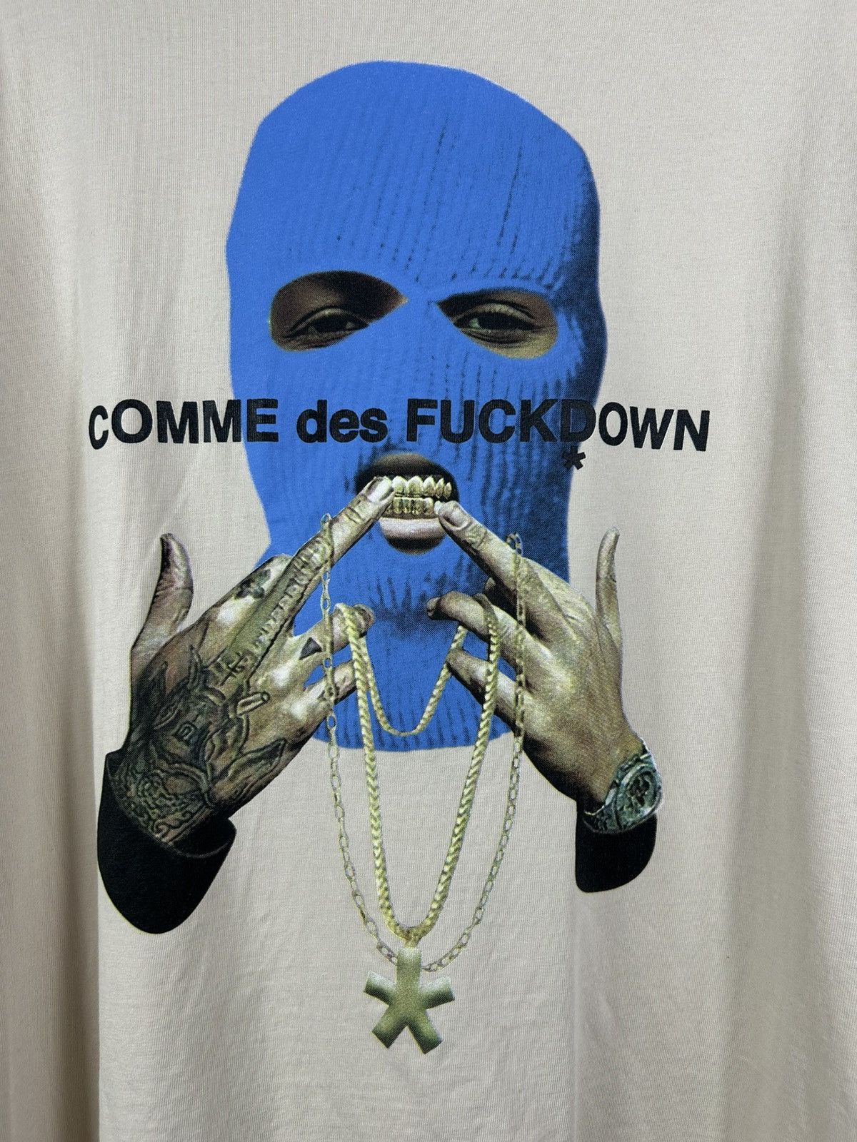 Comme Des Fuck Down Comme Des Fuckdown Balaclava T-Shirt Size XL Size US XL / EU 56 / 4 - 4 Thumbnail