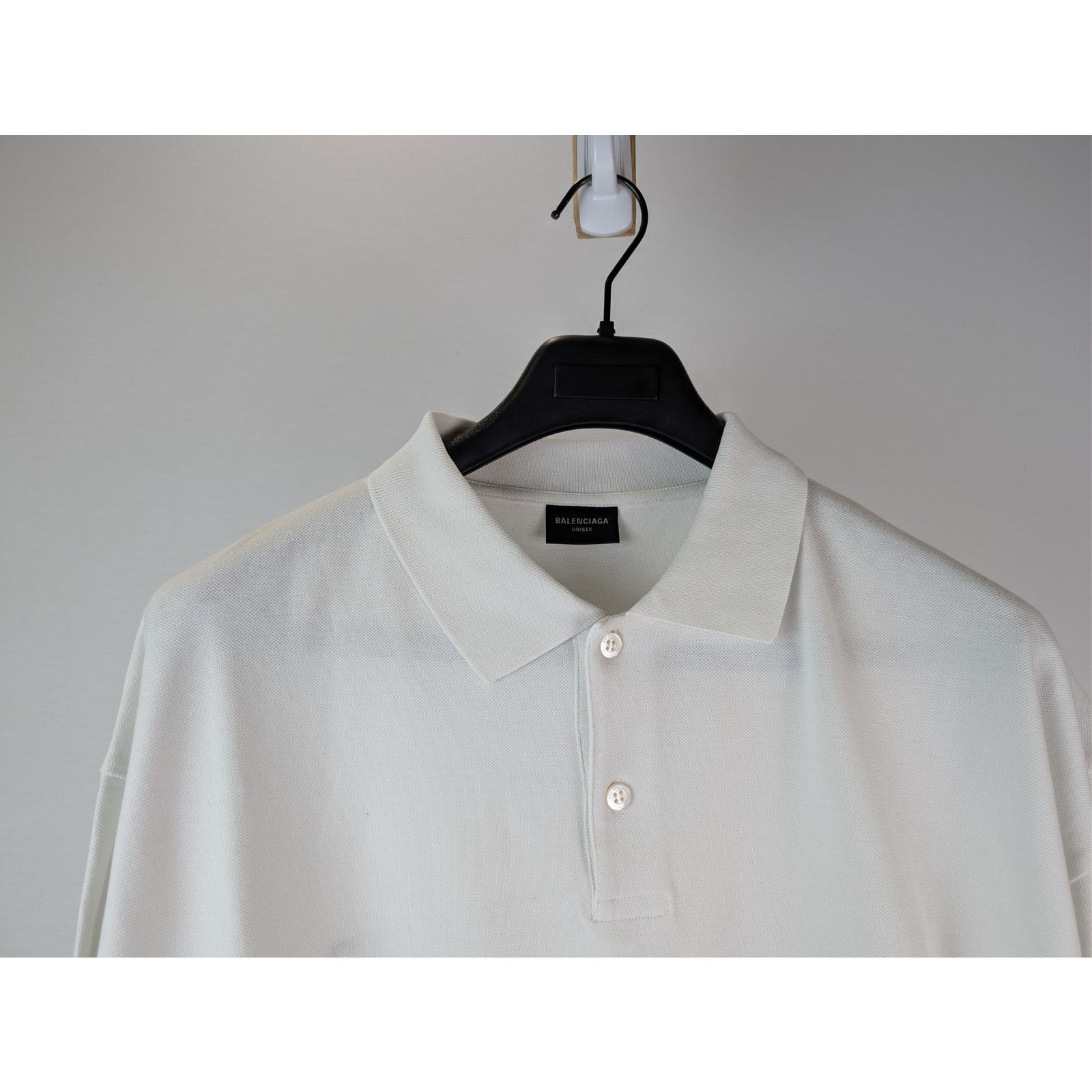 Balenciaga o1rshd1 Champion City Pique Polo Shirt in Dirty White Size US XXL / EU 58 / 5 - 4 Thumbnail