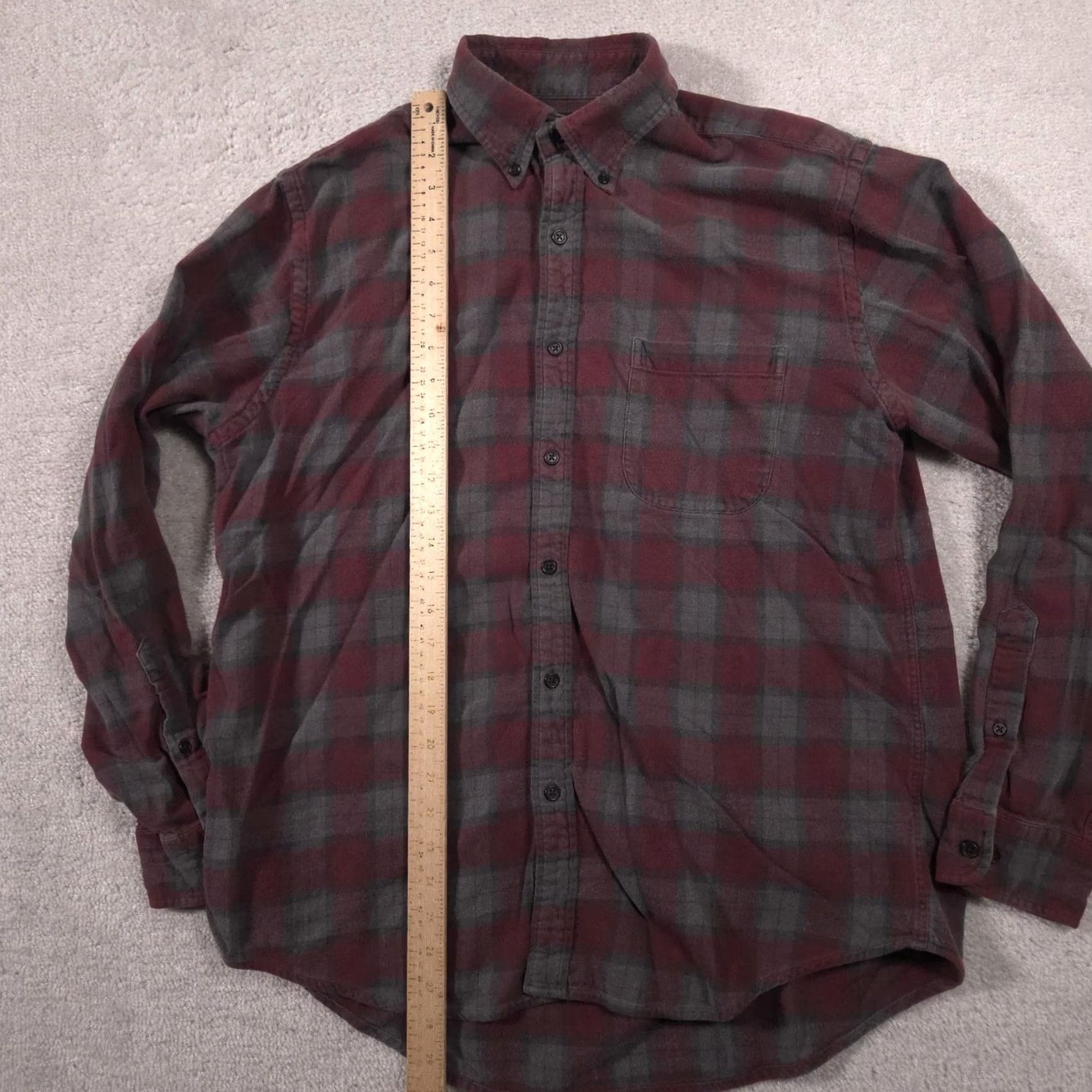 Lands' End Lands' End Shirt Mens L Red Plaid Flannel Button-Front Long Sleeve Casual Womens? Mens? Size US L / EU 52-54 / 3 - 6 Thumbnail