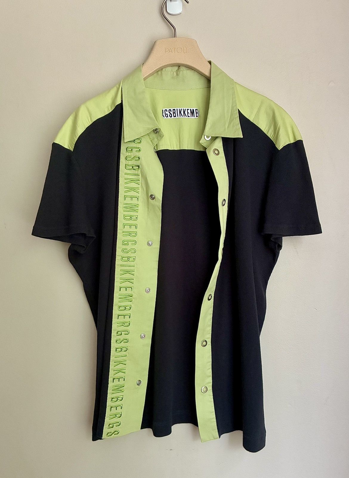 Dirk Bikkembergs Dirk Bikkembergs Vintage Snap Button Logo Bowling Shirt Size US M / EU 48-50 / 2 - 7 Thumbnail