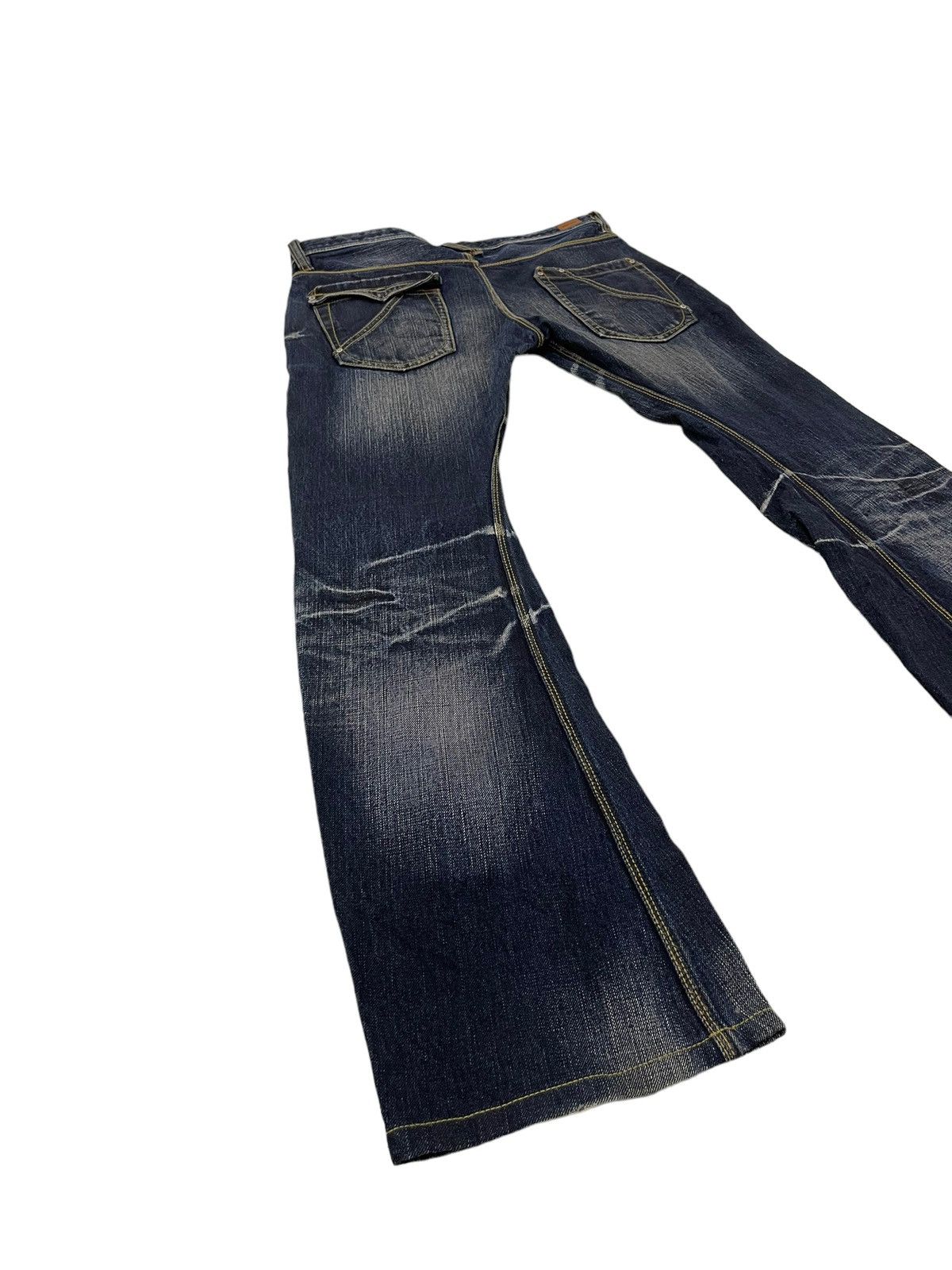 Japanese Brand Flare Jeans Nicole Club Distress Faded Boot Cut 7🟦3 Size US 34 / EU 50 - 12 Thumbnail
